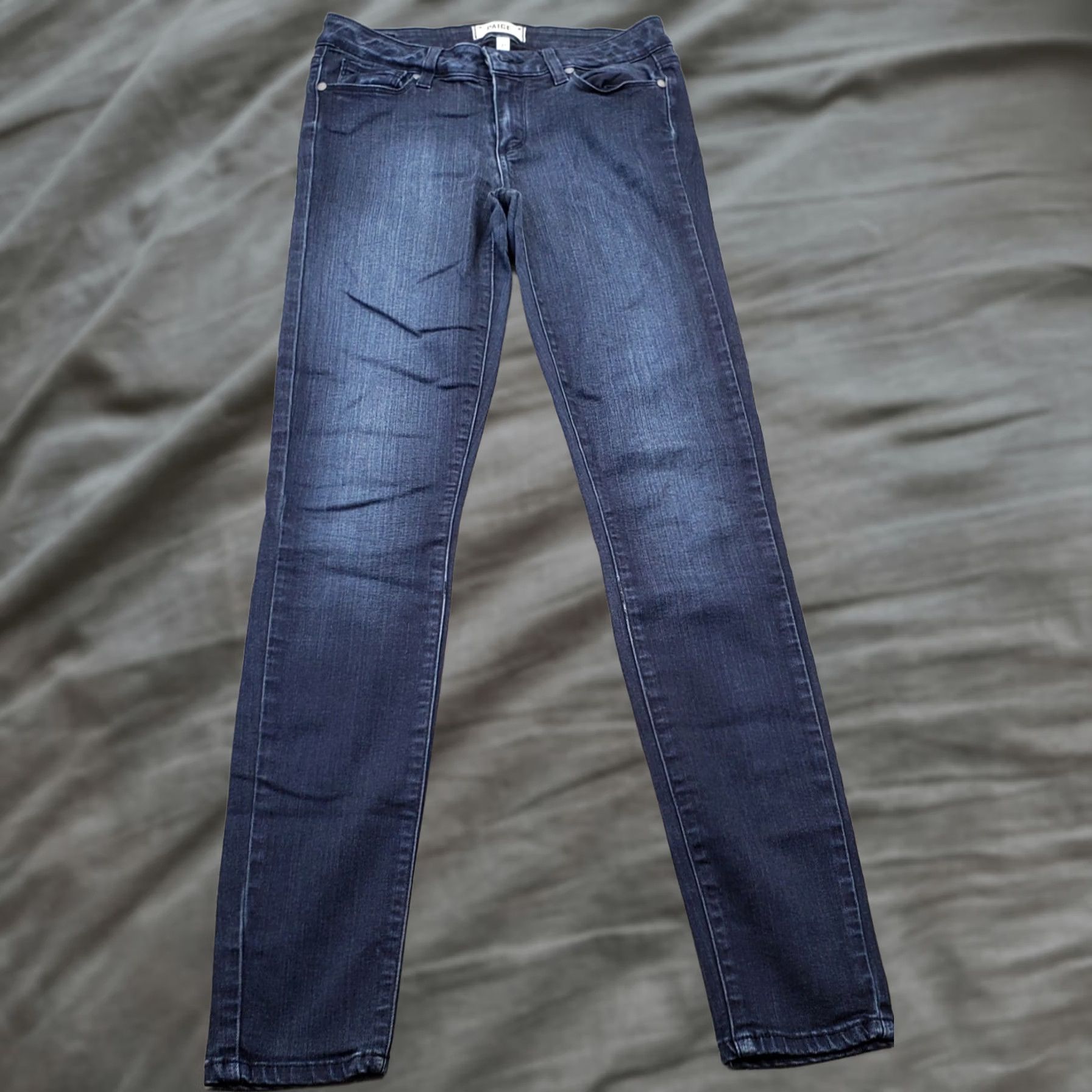 Paige Paige Jeans Womens 27 Dark Wash Stretch Slim Fit Casual Button Up Top Size 27" / US 4 / IT 40 - 1 Thumbnail