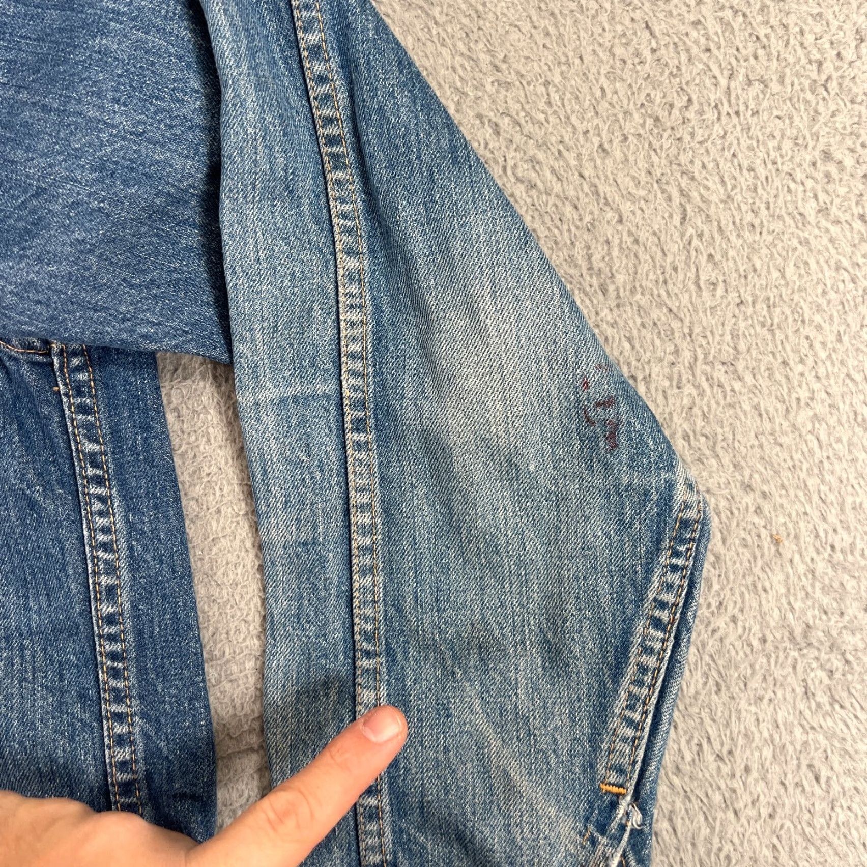 Denime VINTAGE Gauchos Denim Jacket Small Cropped Snap Up Light Wash USA Bomber Jacket Unisex Adults Blue Denim Chuck USA Size US S / EU 44-46 / 1 - 4 Thumbnail