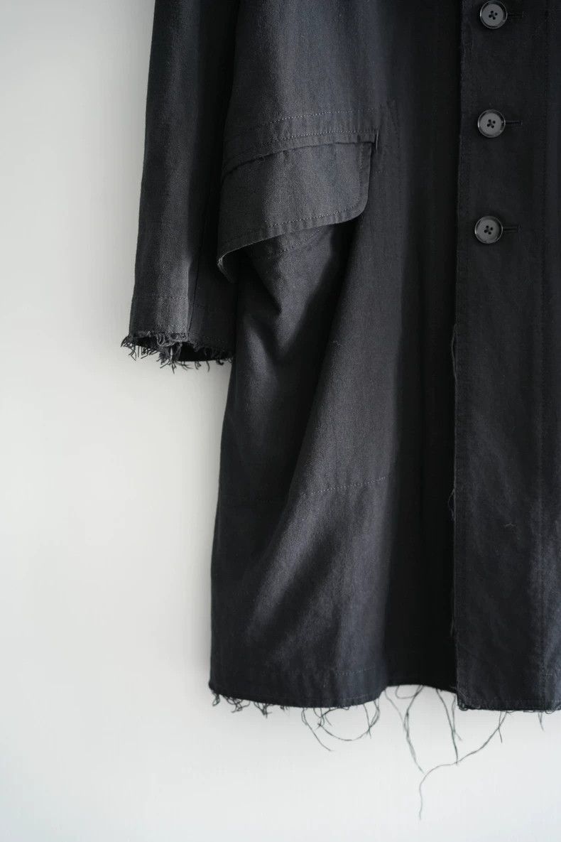 Yohji Yamamoto Yohji Yamamoto Yohji Yamamoto Black Frayed Coat Size US S / EU 44-46 / 1 - 4 Thumbnail
