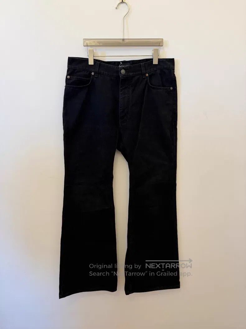 Balenciaga Balenciaga size M Black Flared Denim Pants Size US 27 - 1 Thumbnail