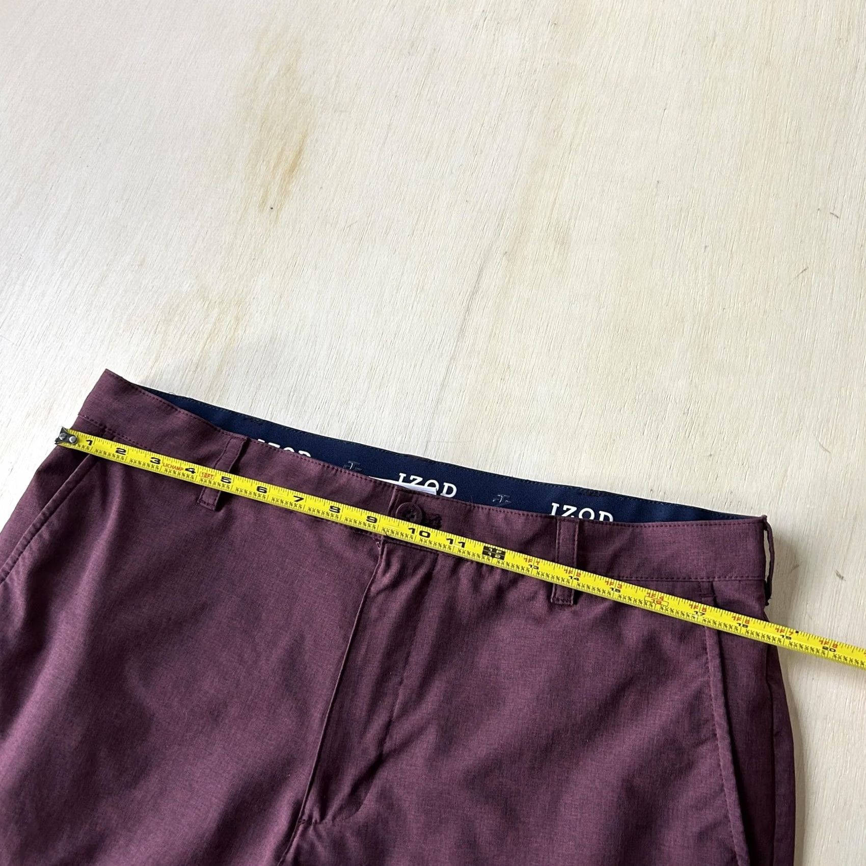 Izod IZOD Golf Pants Mens 36x30 Red Chino Straight Leg Stretch Microfiber Casual Slas h Pockets Logo Size US 36 / EU 52 - 6 Thumbnail