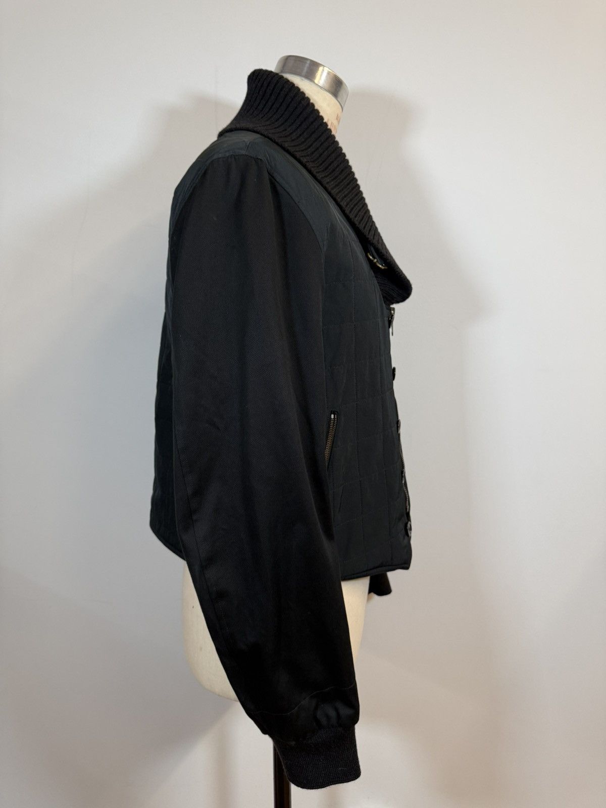 Yves Saint Laurent YSL Quilted Hybrid Bomber Jacket - Slate/Black - Size 54 Size US L / EU 52-54 / 3 - 2 Thumbnail