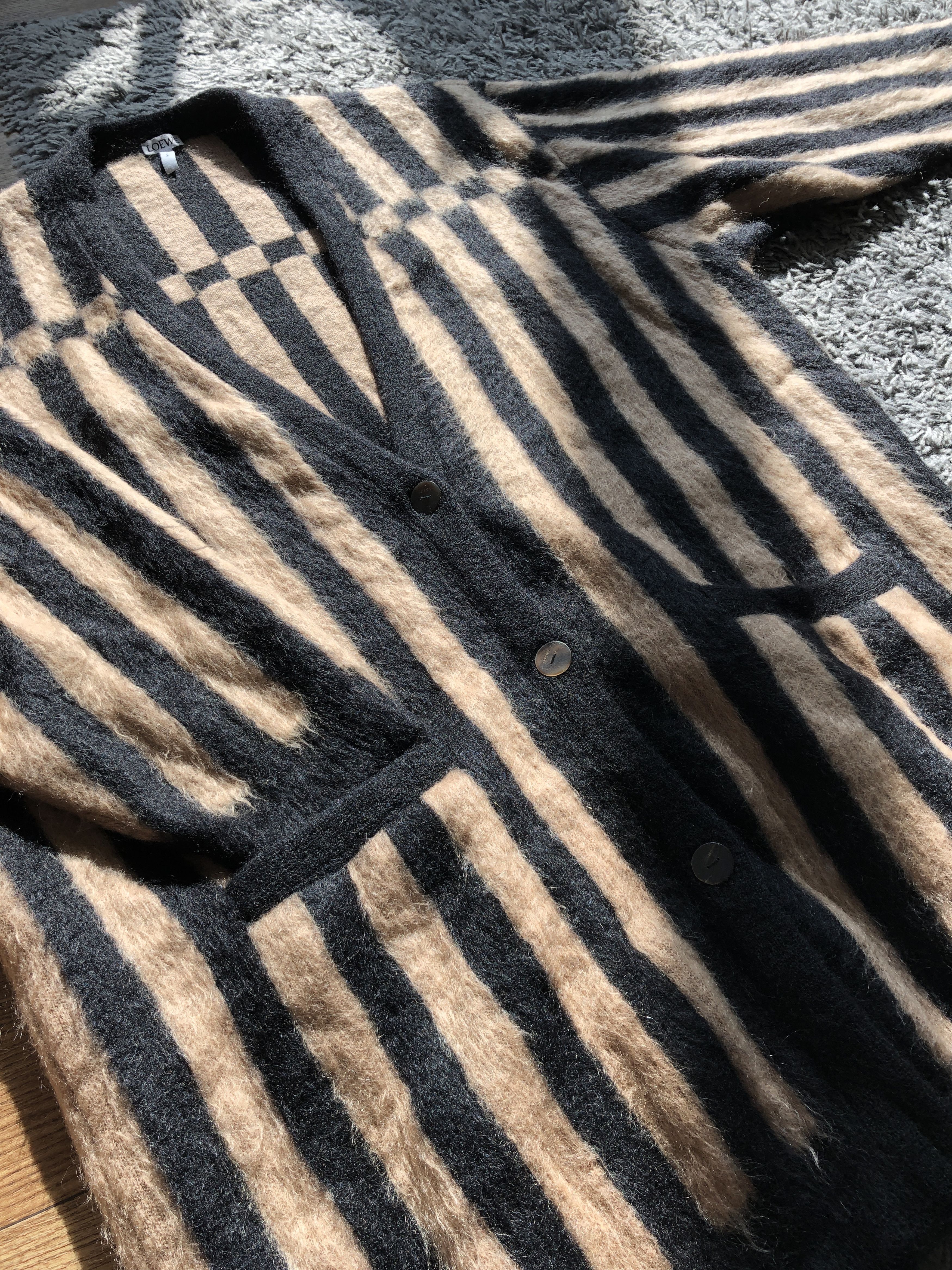 Loewe LOEWE Mohair Striped Oversized Cardigan Size US L / EU 52-54 / 3 - 5 Thumbnail