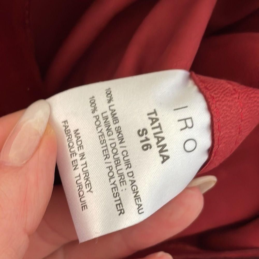 Iro IRO Tatiana Leather Jacket in Red Size 40 (French) Size M / US 6-8 / IT 42-44 - 7 Thumbnail