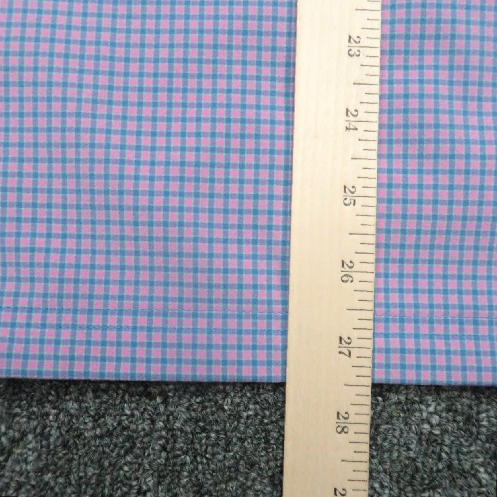 Mizzen+Main Mizzen+Main Pullover Mens L Purple Blue Gingham 1/4 Zip Mock Neck Long Sleeve Casual Workwear Business Travel Knit Breathable All Seasons Size US L / EU 52-54 / 3 - 7 Thumbnail