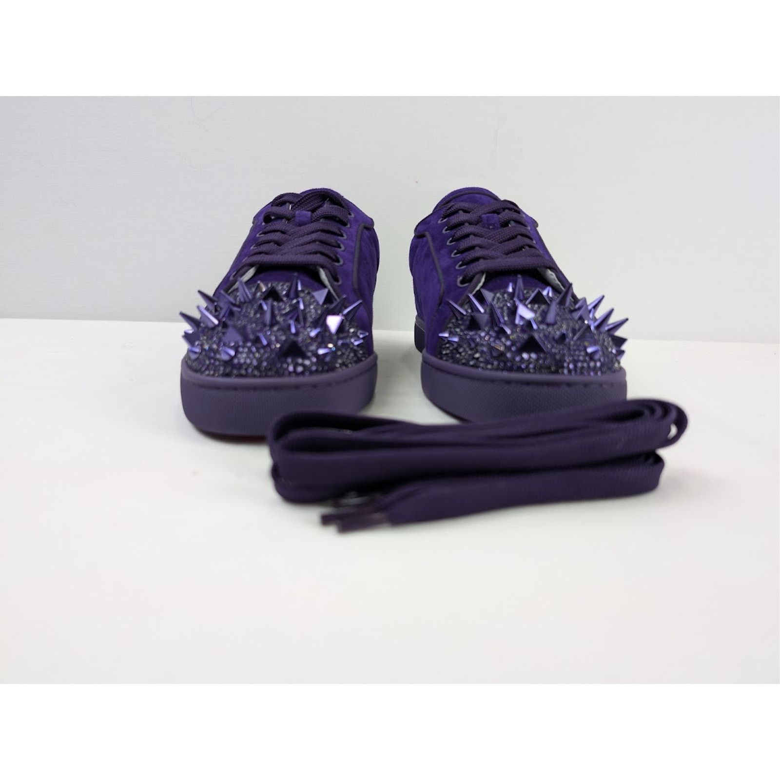 Christian Louboutin o1rshd1 Junior Pik Strass Sneakers in Blue Size US 10 / EU 43 - 8 Thumbnail