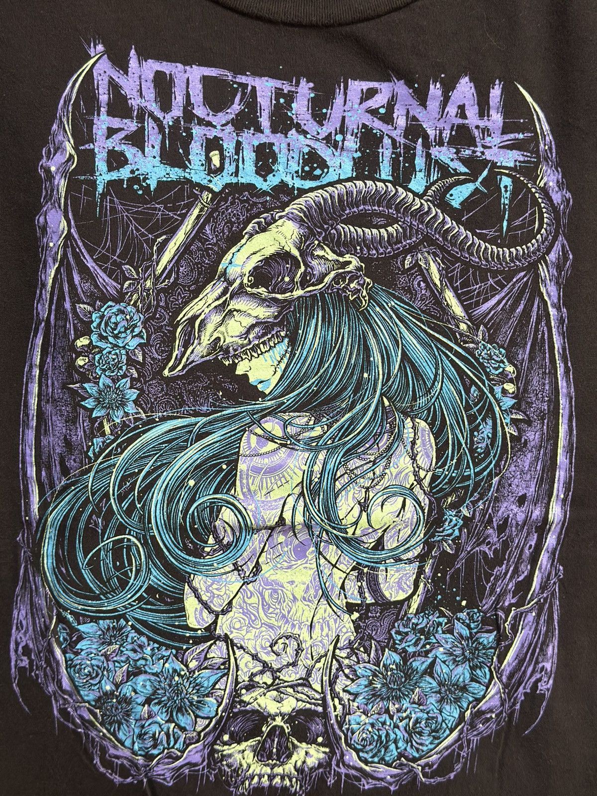 Anime × Japanese Brand × Vintage Vintage Nocturnal Bloodlust Sun Faded Tee Size US XL / EU 56 / 4 - 2 Thumbnail