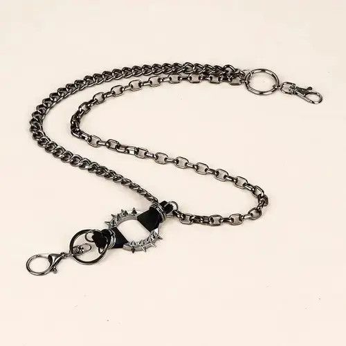 Carrol & Co. Gun Balck Color Hip-hop Pants Belt Chains Size ONE SIZE - 4 Thumbnail