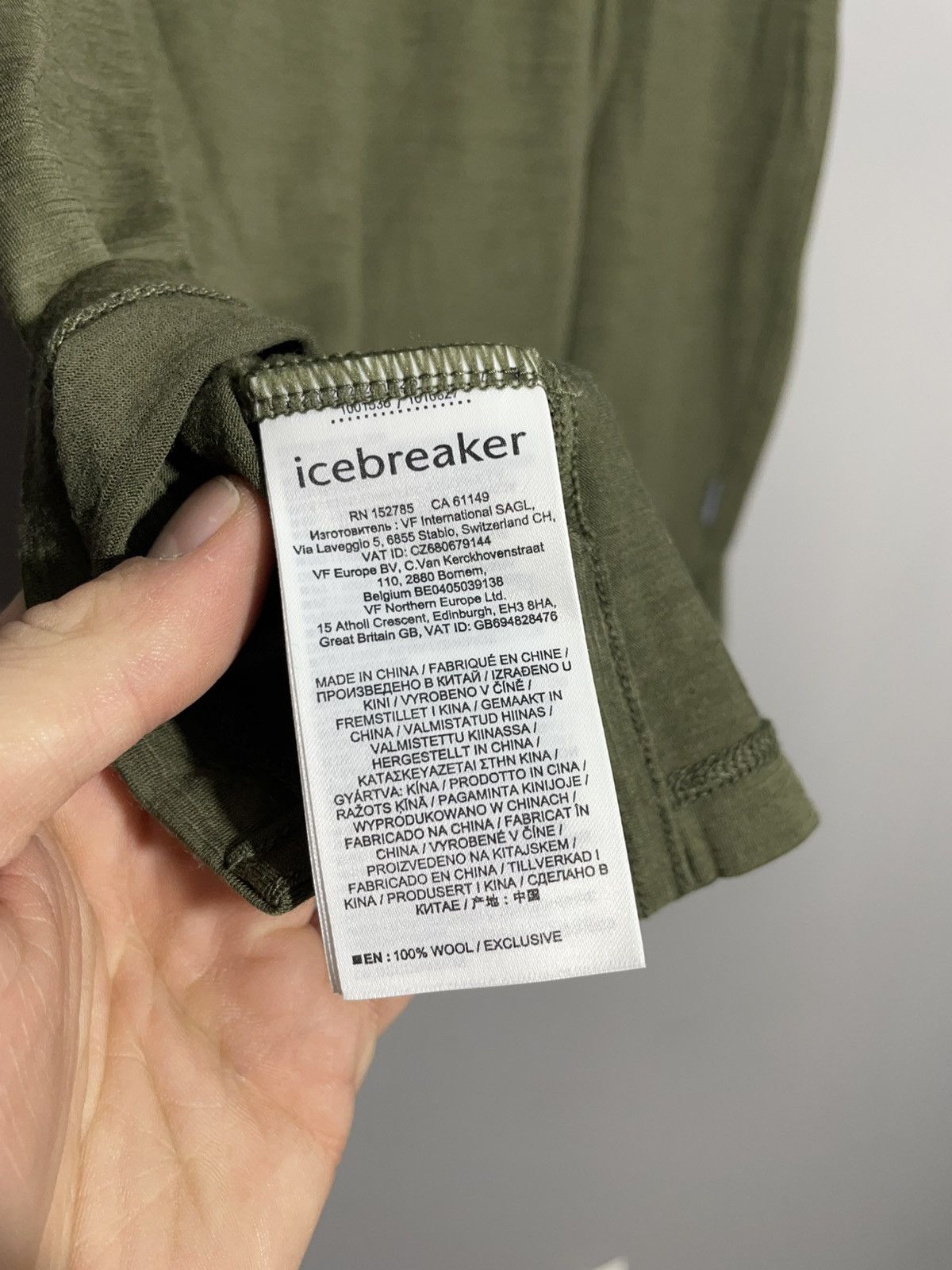 Icebreaker Ice Breaker Merino Wool Men’s Olive Polos size XXL Size US XXL / EU 58 / 5 - 8 Thumbnail