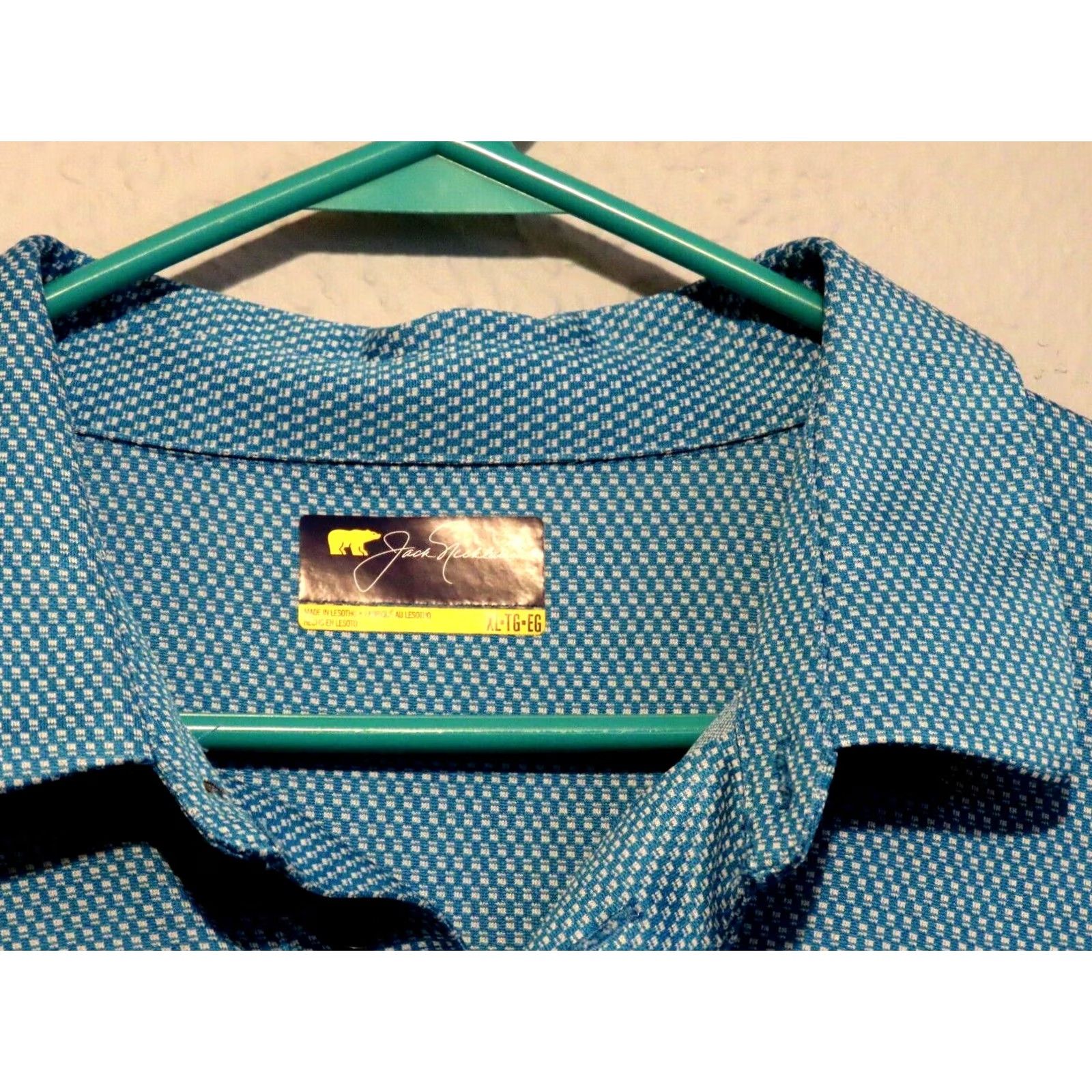 Golden Bear Jack Nicklaus Polo Shirt Golf Blue XL Mens Short Sleeve Collared Button Logo Athletic Activewear Modern Beach Classic Colorful Size US XL / EU 56 / 4 - 2 Thumbnail