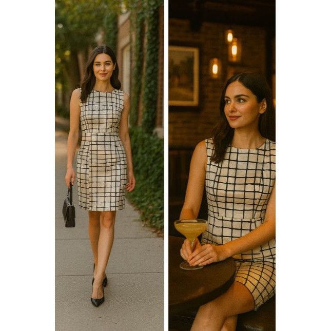 Banana Republic Banana Republic Silk Sheath Dress Size 4P Pleated Neck Caree Size S / US 4 / IT 40 - 1 Thumbnail