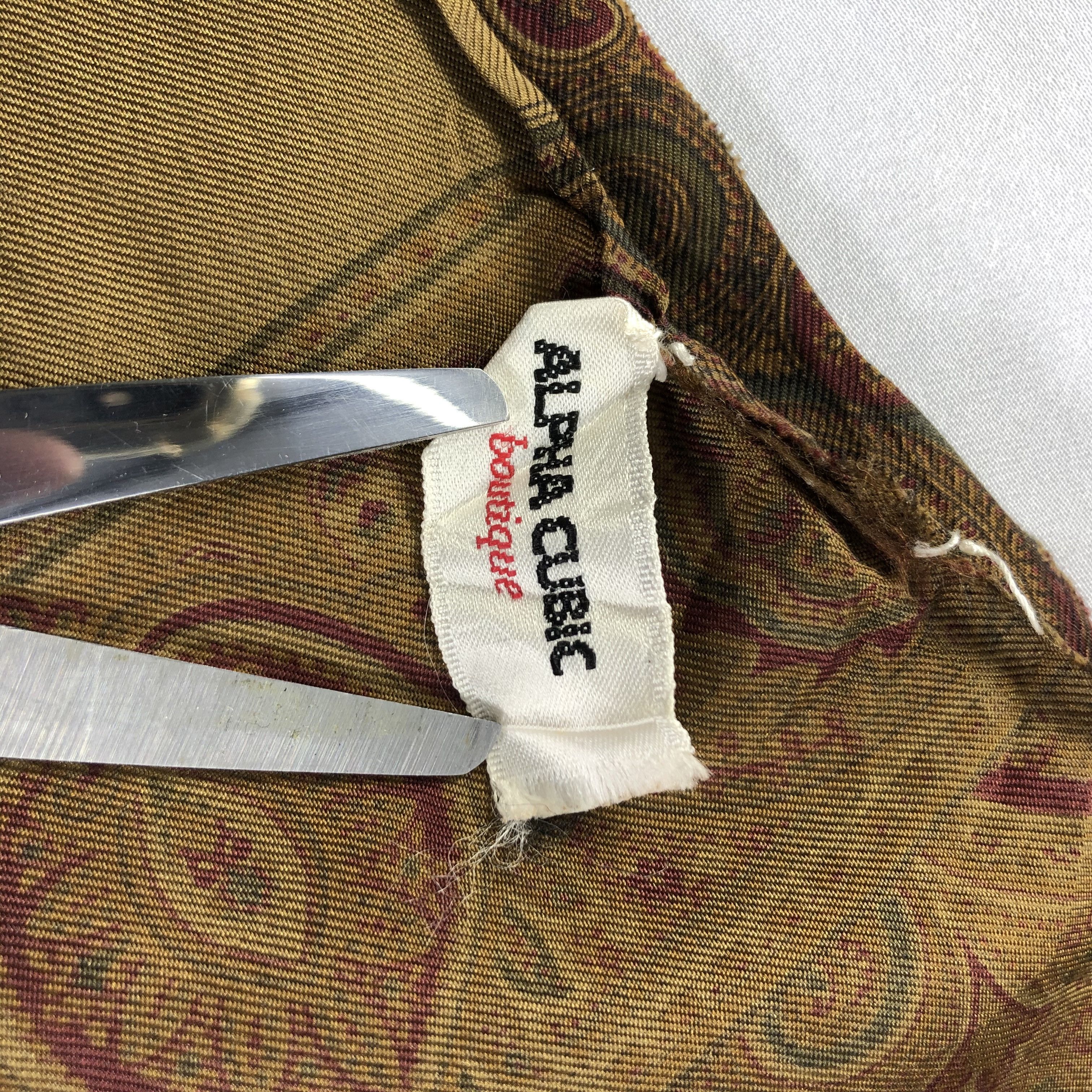 Vintage Vintage Alpha Cubic Silk Scarf Size ONE SIZE - 7 Thumbnail