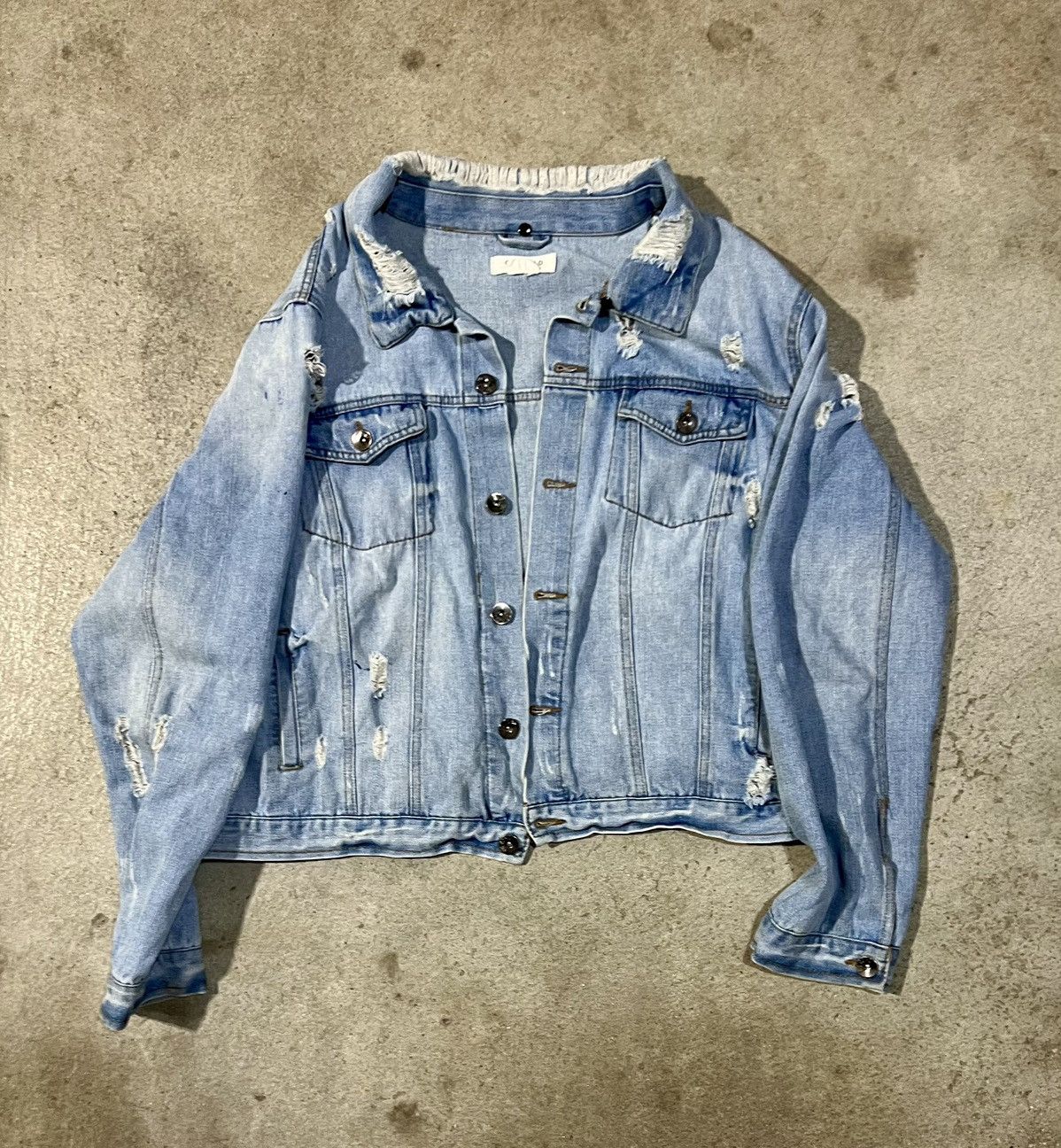 Japanese Brand × Vintage Retro Denim Jacket with Distressing Size US XL / EU 56 / 4 - 1 Thumbnail