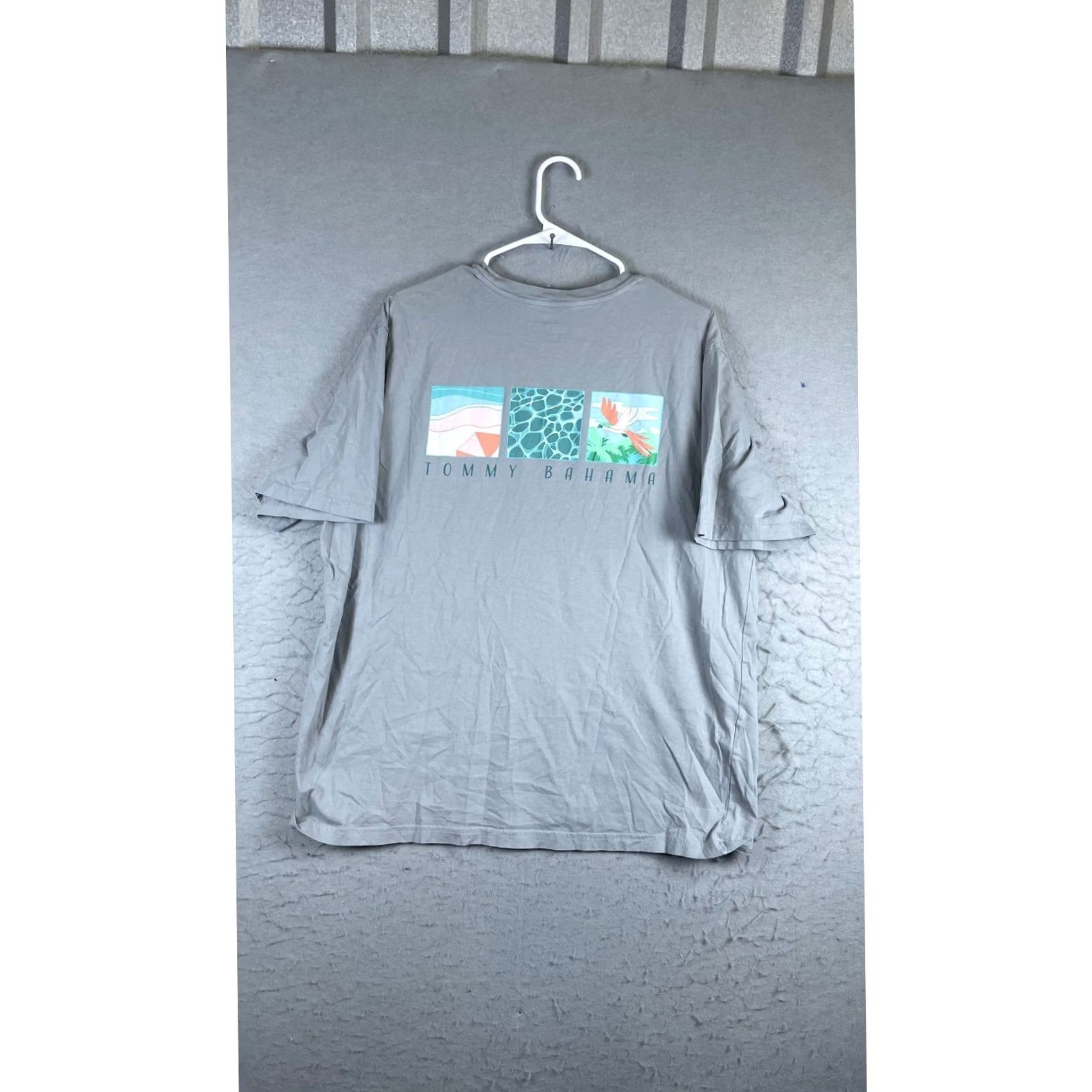 Tommy Bahama Tommy Bahama T-Shirt Mens XL Gray Graphic Back Marlin Cotton Tee Size US XL / EU 56 / 4 - 4 Thumbnail