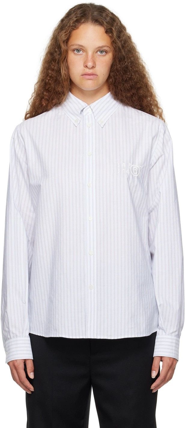 Maison Margiela !DS! SS23 Maison Margiela Stripped Numbers White Shirt Size M / US 6-8 / IT 42-44 - 1 Thumbnail