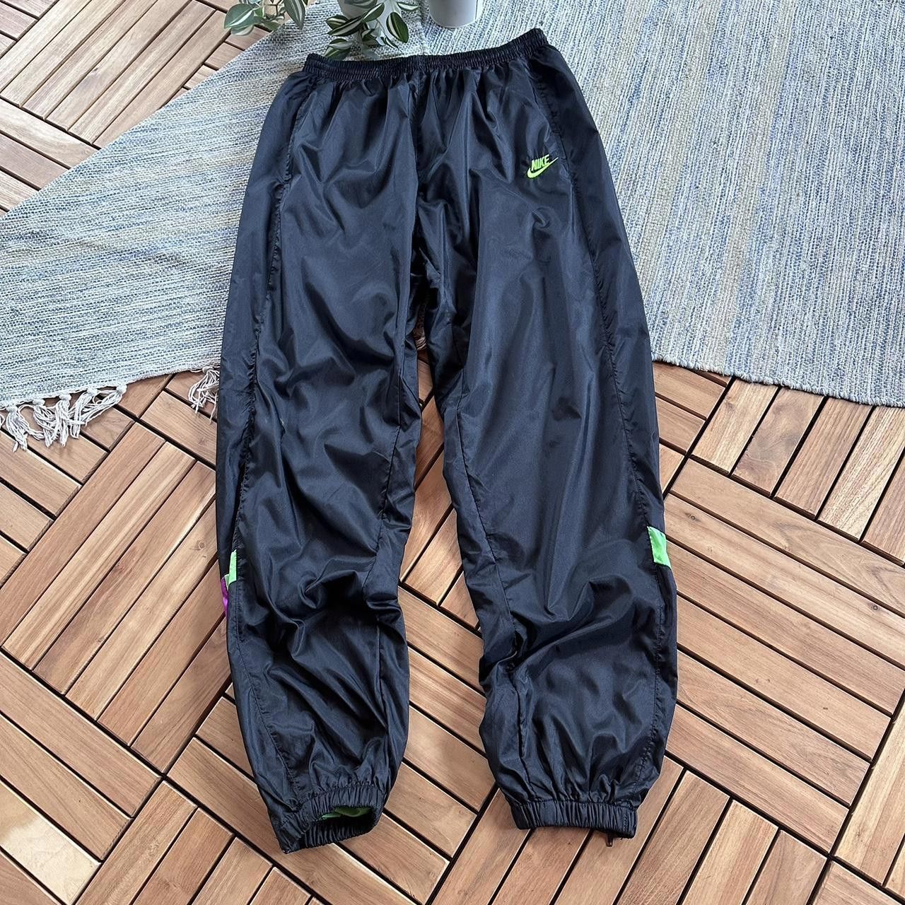 Nike Vintage 90s Nike Swoosh Logo Nylon Track Pants Size US 36 / EU 52 - 1 Thumbnail