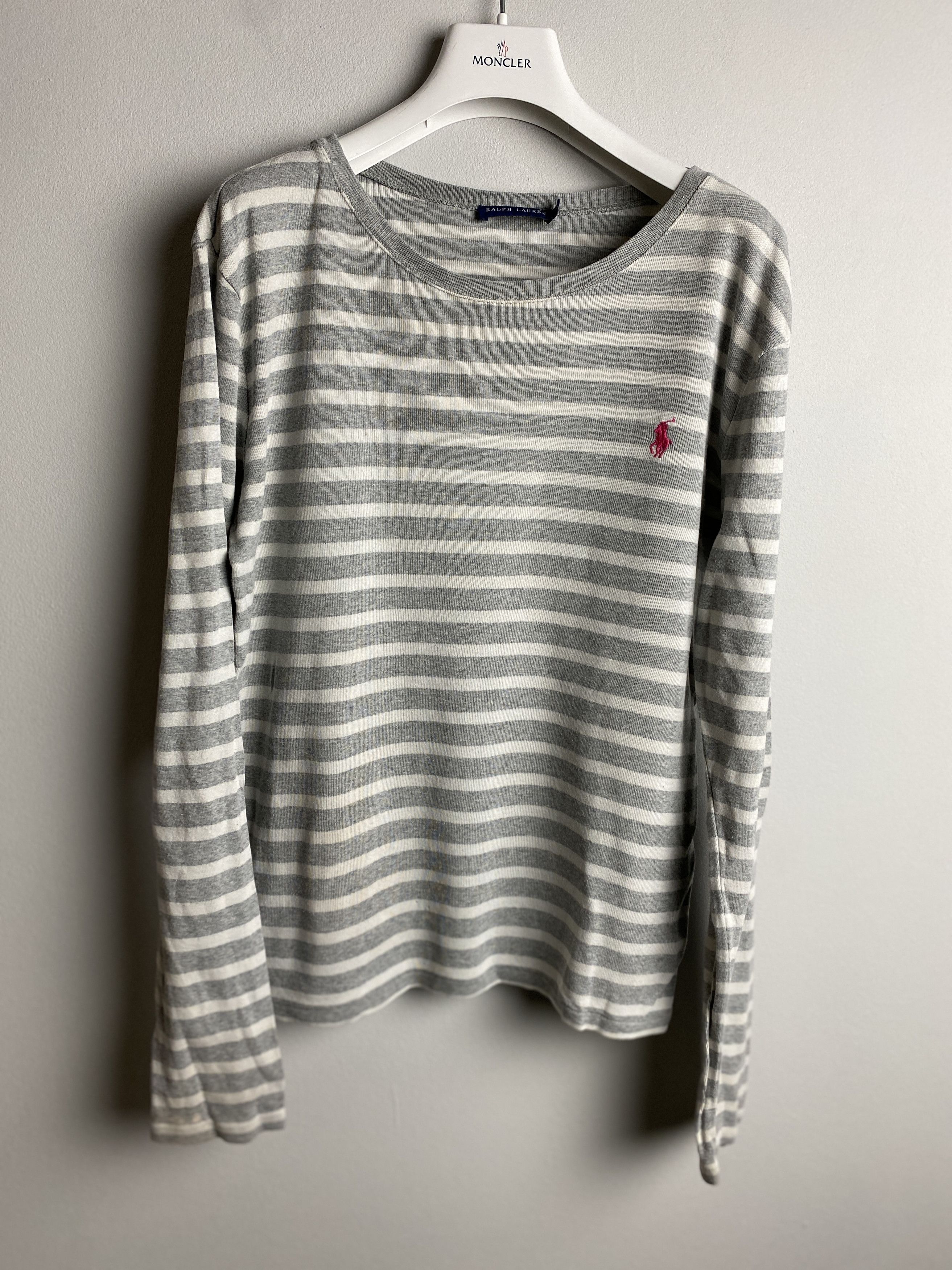 Ralph Lauren Ralph Lauren small pony long sleeve t-shirt tee striped Size L / US 10 / IT 46 - 1 Thumbnail