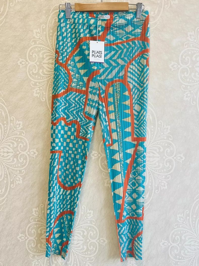 Issey Miyake Issey Miyake size:2 Blue Atlantis totem skinny pants Size 22" - 1 Thumbnail