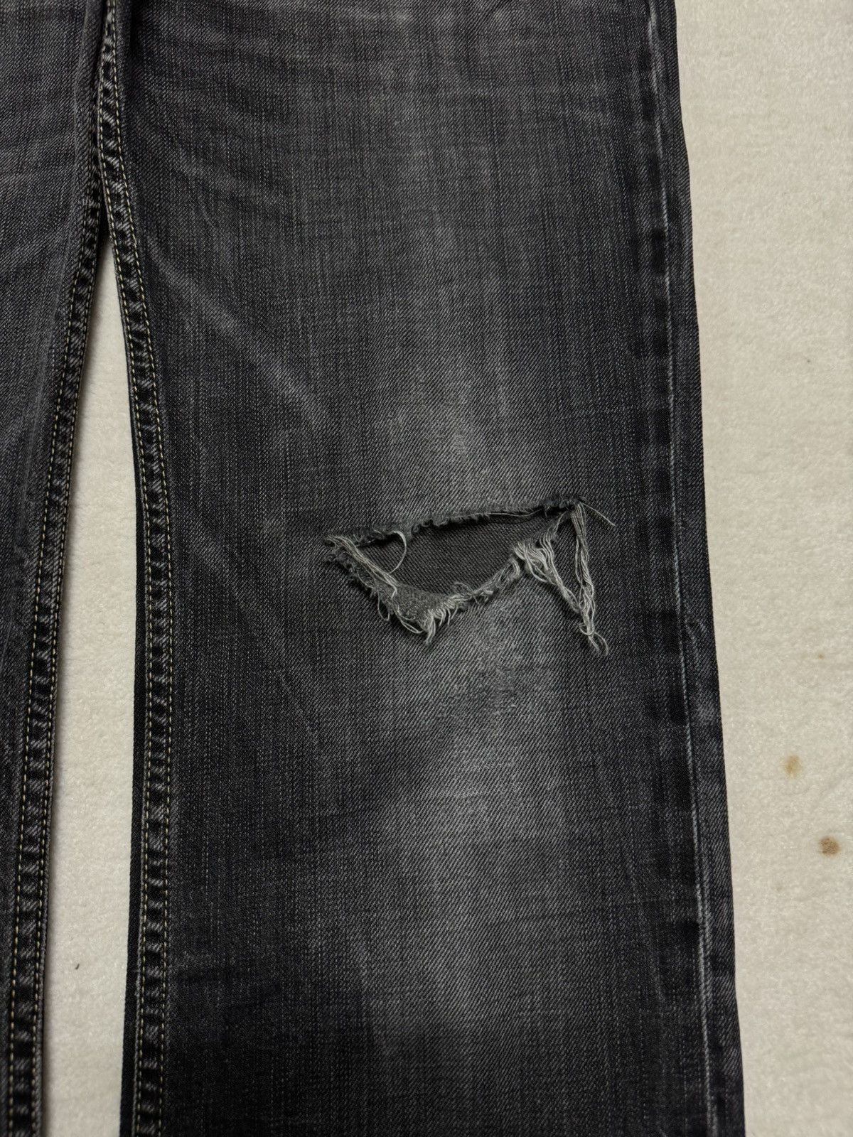 If Six Was Nine VINTAGE 1990s JAPAN RAGS FLARED GRUNGE CRAZY DISTRESS FADES Size US 32 / EU 48 - 4 Thumbnail