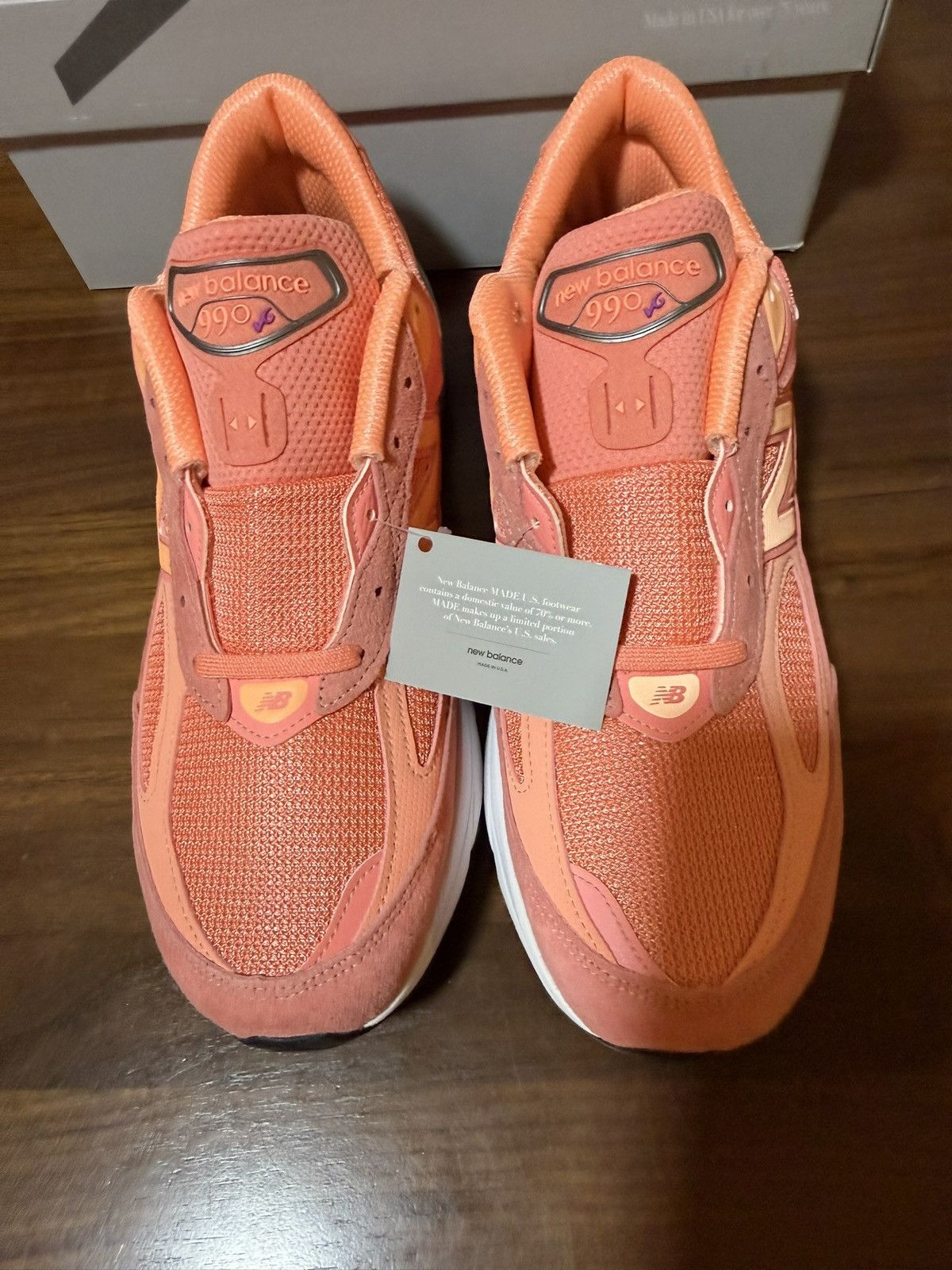 New Balance New Balance Made in USA 990v6 Sunrise Salmon (U990SR6) Sz 11 Size US 11 / EU 44 - 4 Thumbnail