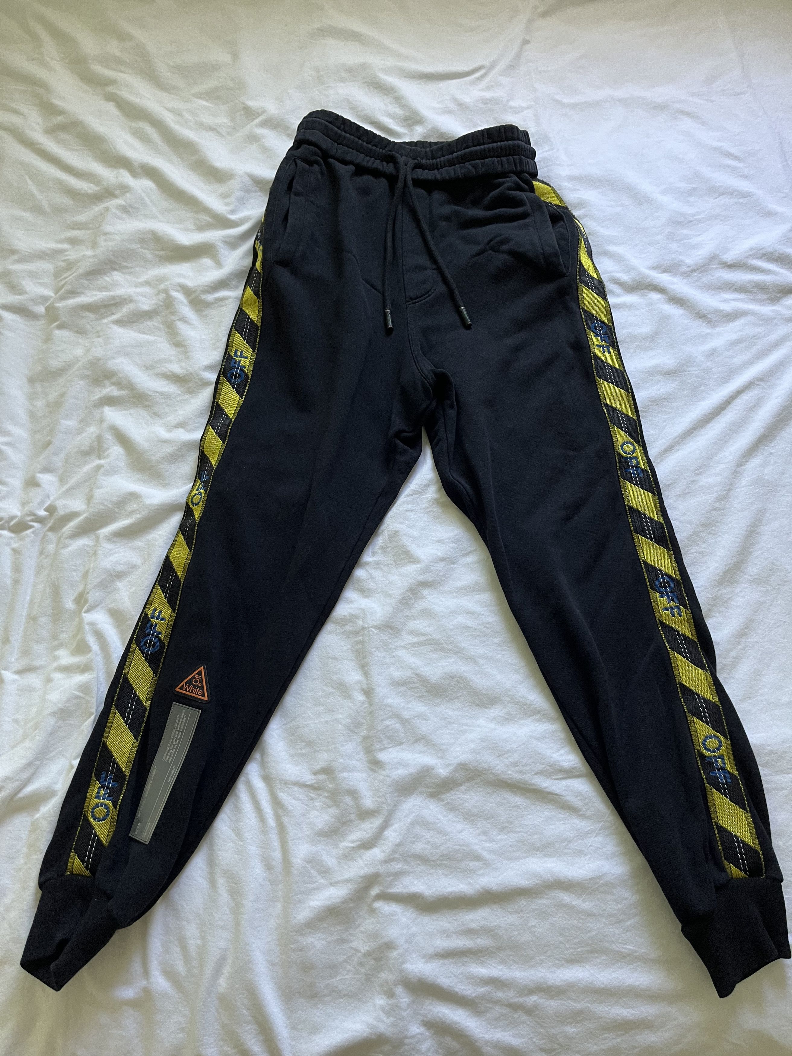Off White Off White Tape Sweatpants Grailed