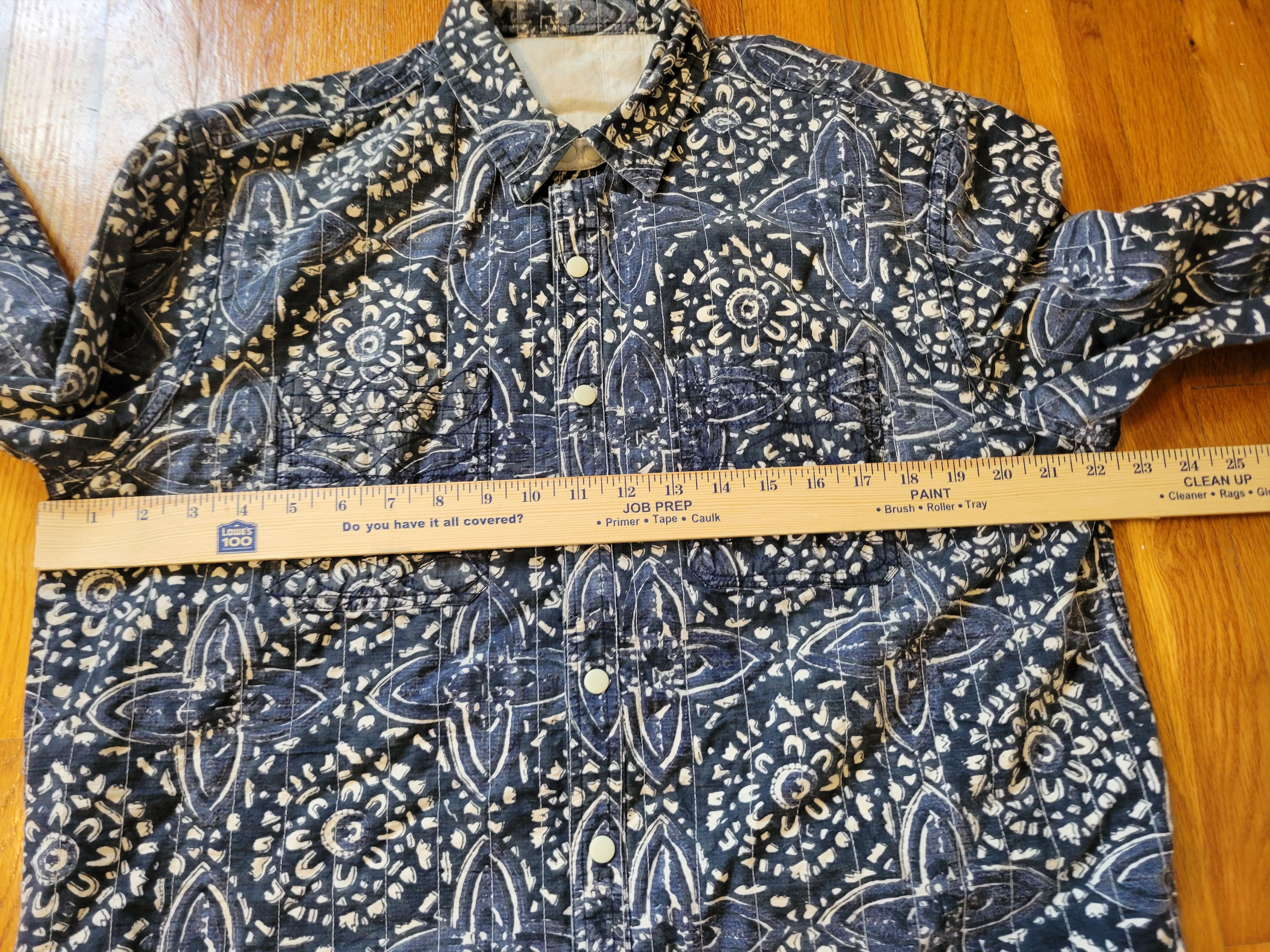 18 East Claremont Jacket Blue Block Print Size US M / EU 48-50 / 2 - 2 Thumbnail