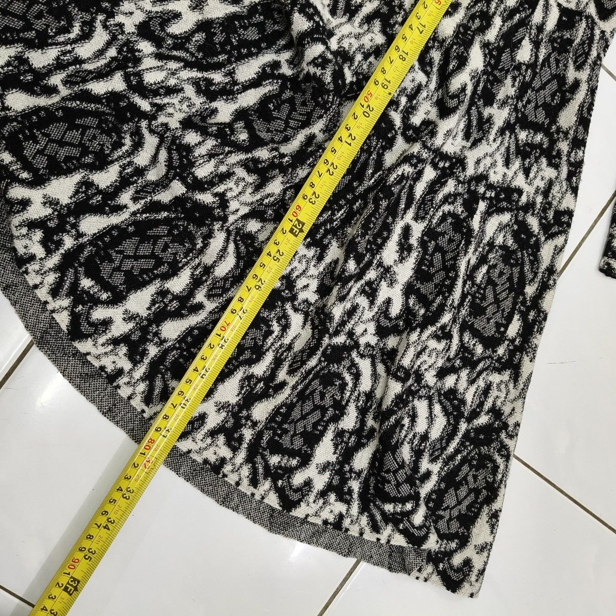 DKNY DKNY Black White Patterned Knit Long Sleeve Dress Size S / US 4 / IT 40 - 18 Thumbnail