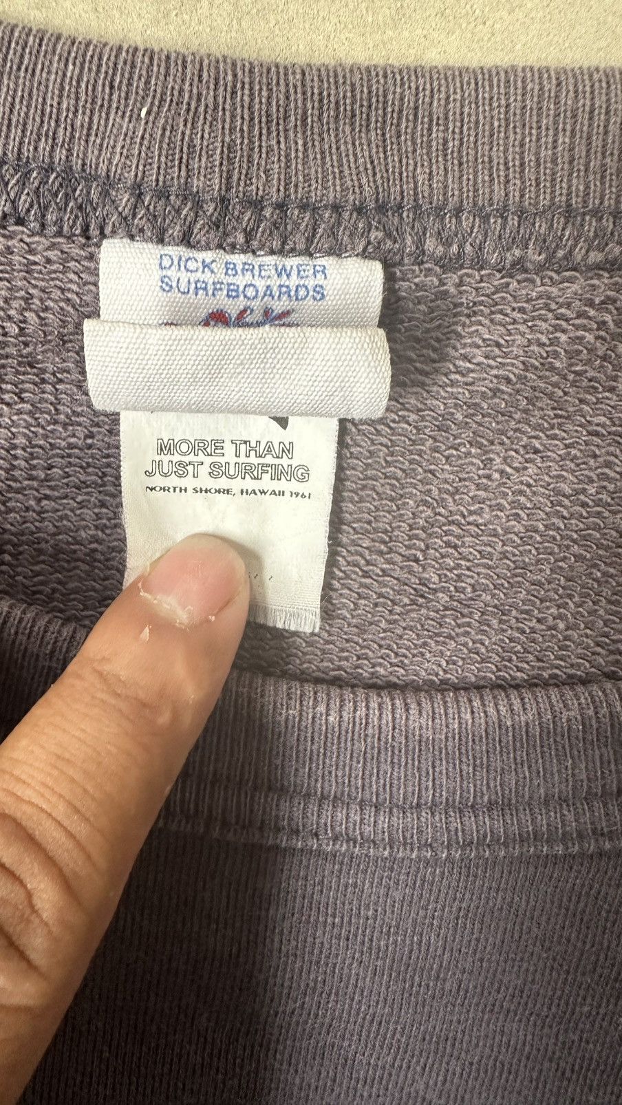 Vintage VINTAGE DICK BREWER SURFBOARDS SUNFADED SWEATSHIRT Size US L / EU 52-54 / 3 - 6 Thumbnail