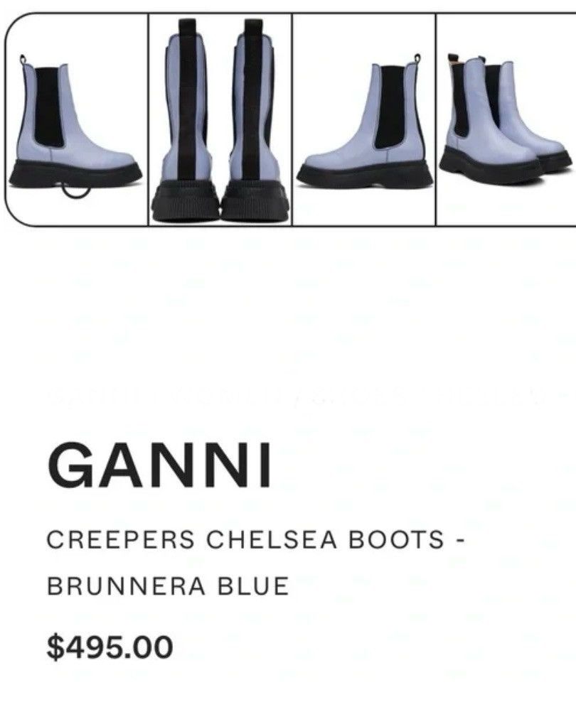 Other GANNI Chelsea Creeper Platform Boot Brunnera Blue 44 NIB Size US 10.5 / EU 43-44 - 1 Thumbnail