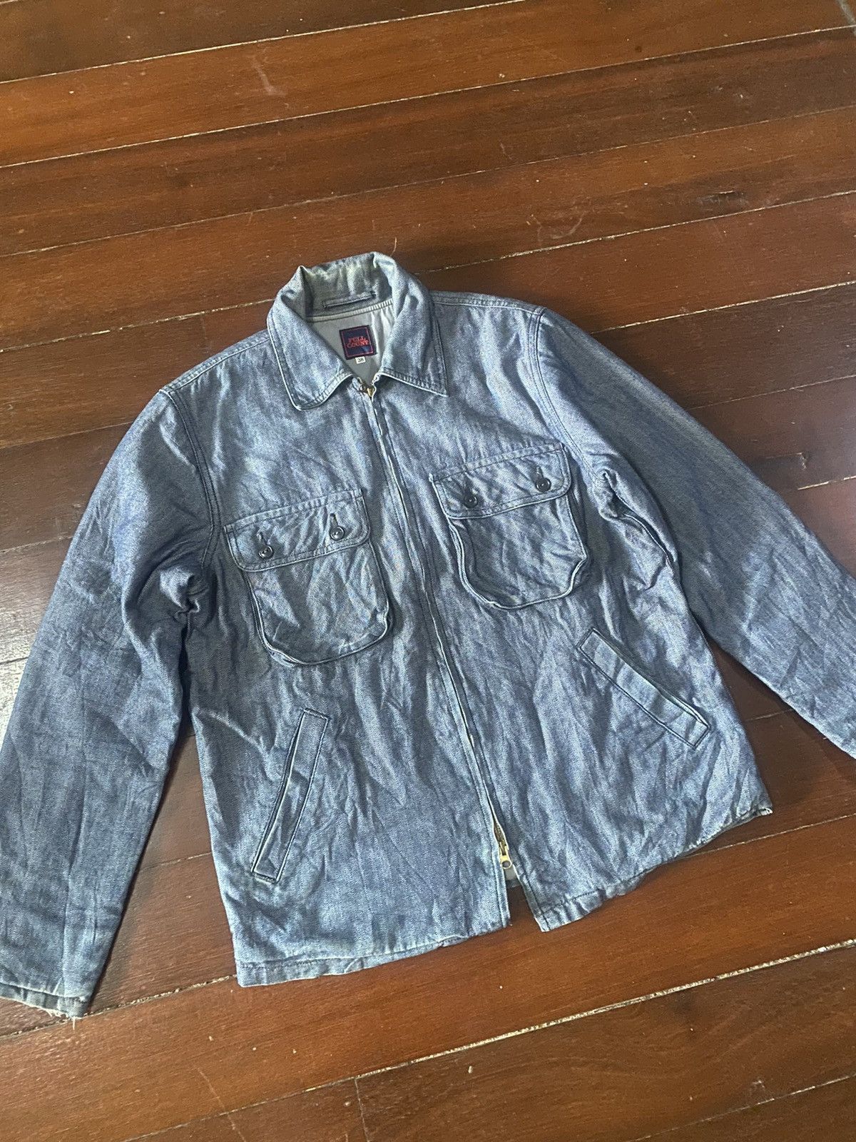 Warehouse Fire 🔥 FULL COUNT denim jacket double pocket heavy jacket Size US L / EU 52-54 / 3 - 7 Thumbnail