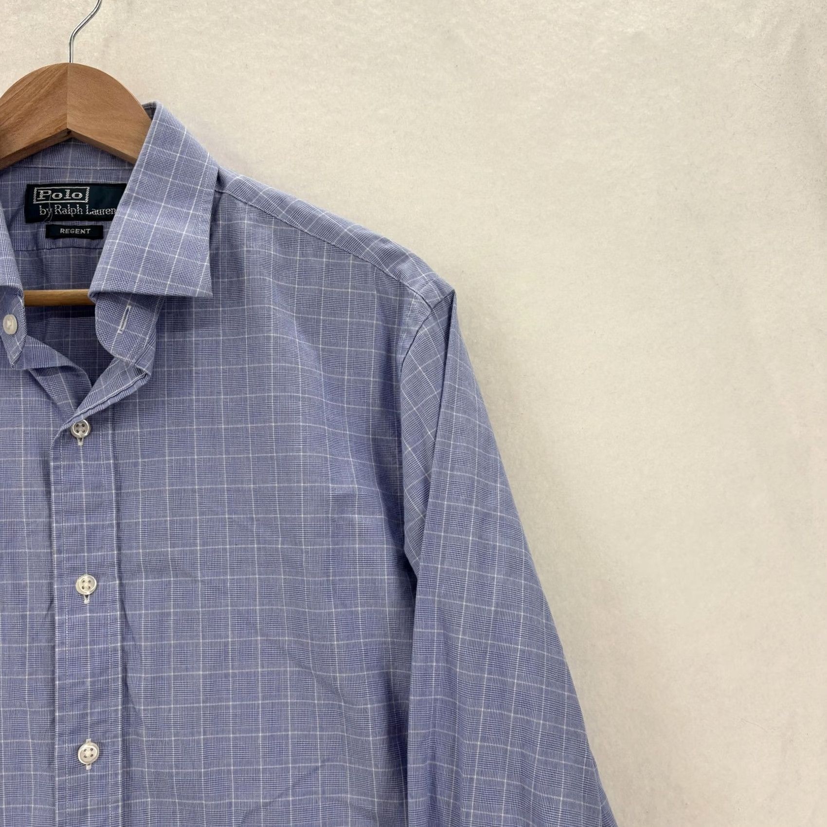 Polo Ralph Lauren Polo Ralph Lauren Dress Shirt Mens 16 36/37 Blue Check Classic Cotton Business Shirt Mens Blue Check Dress Shirt Size 42R - 2 Thumbnail