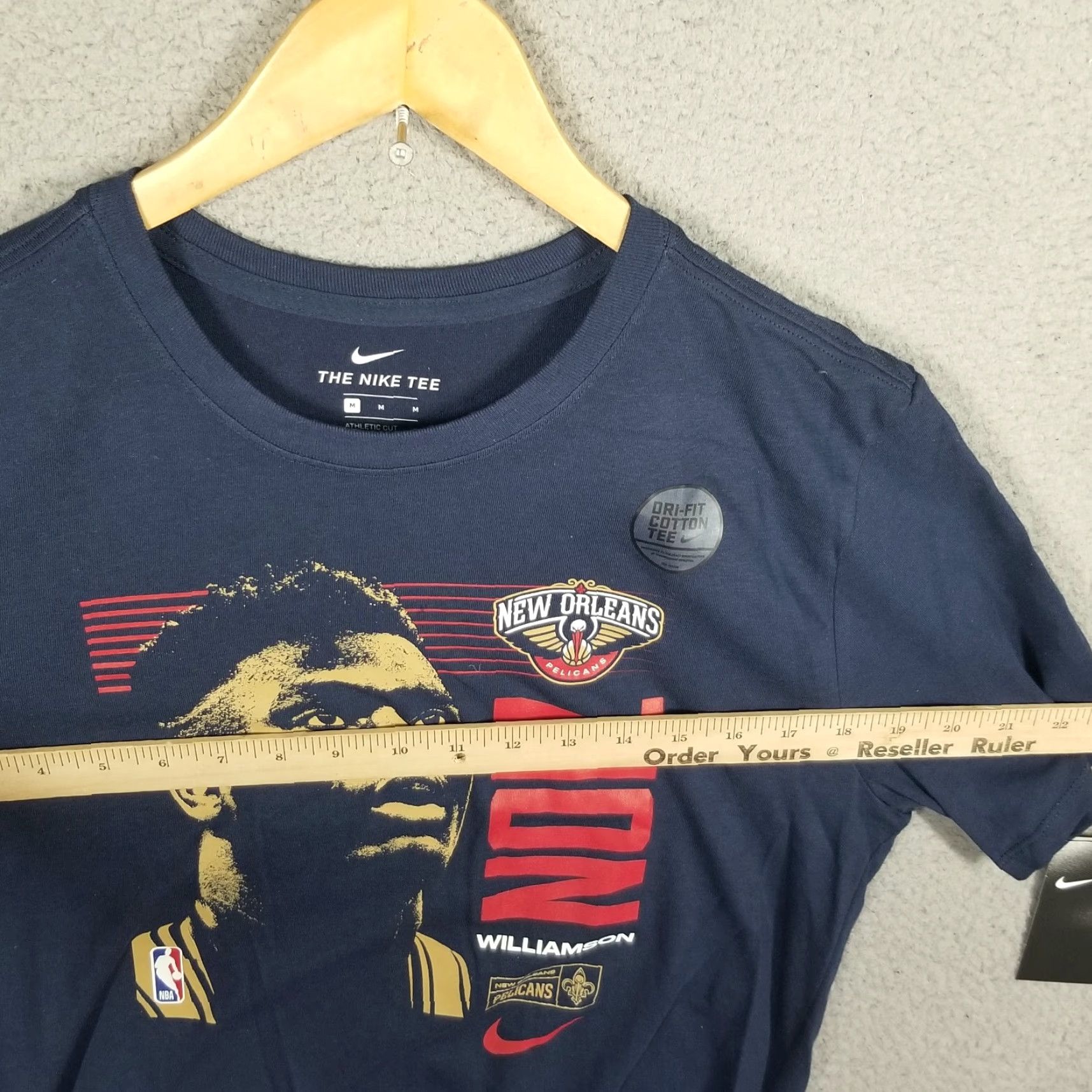 Nike Nike Dri-FIT New Orleans Pelicans Zion Williamson Performance Tee Men Medium Blue Graphic Print Size US M / EU 48-50 / 2 - 6 Thumbnail