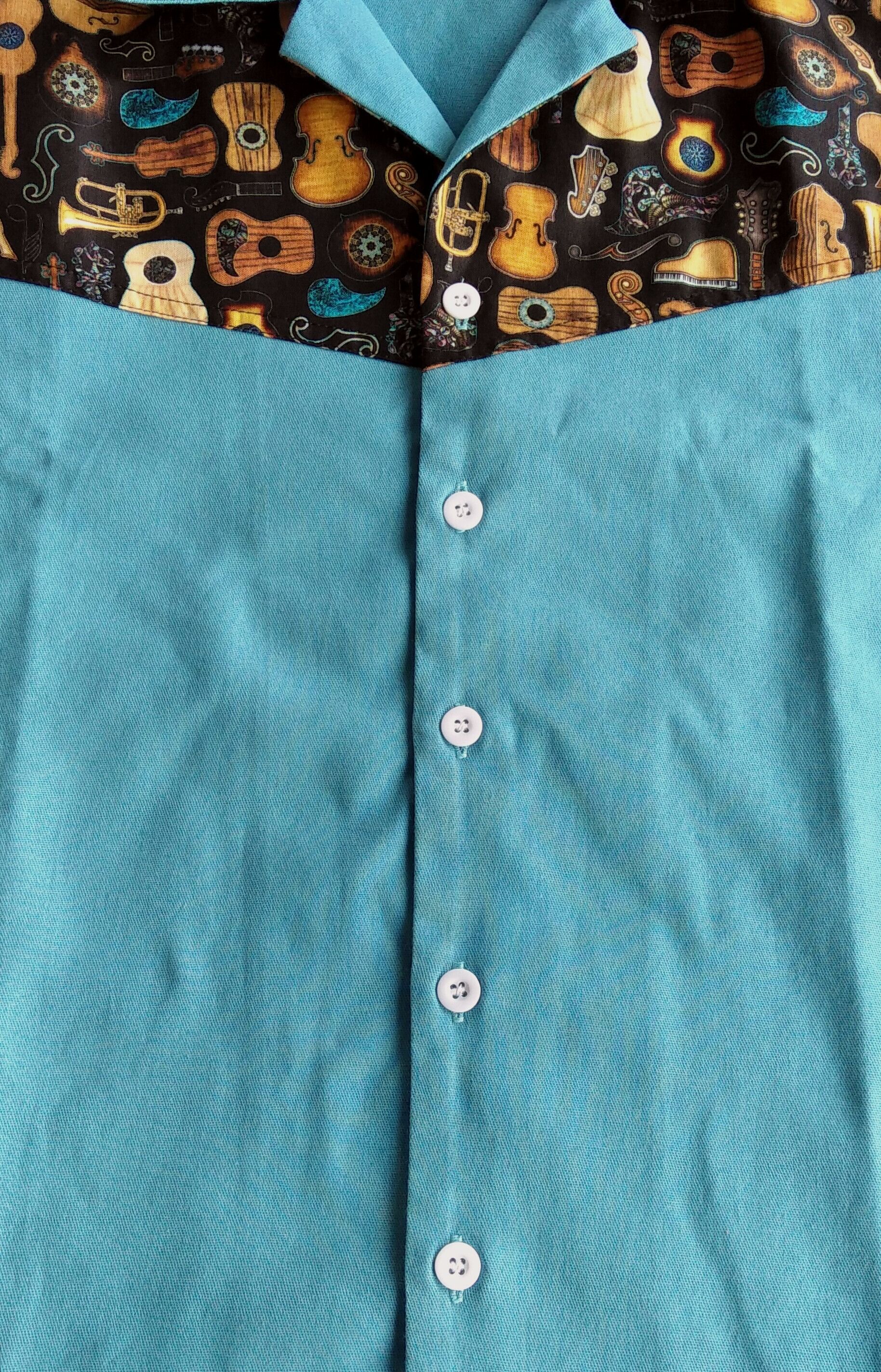Other Cotton Casual Shirt Patchwork Bowling Shirts Size US XL / EU 56 / 4 - 7 Thumbnail