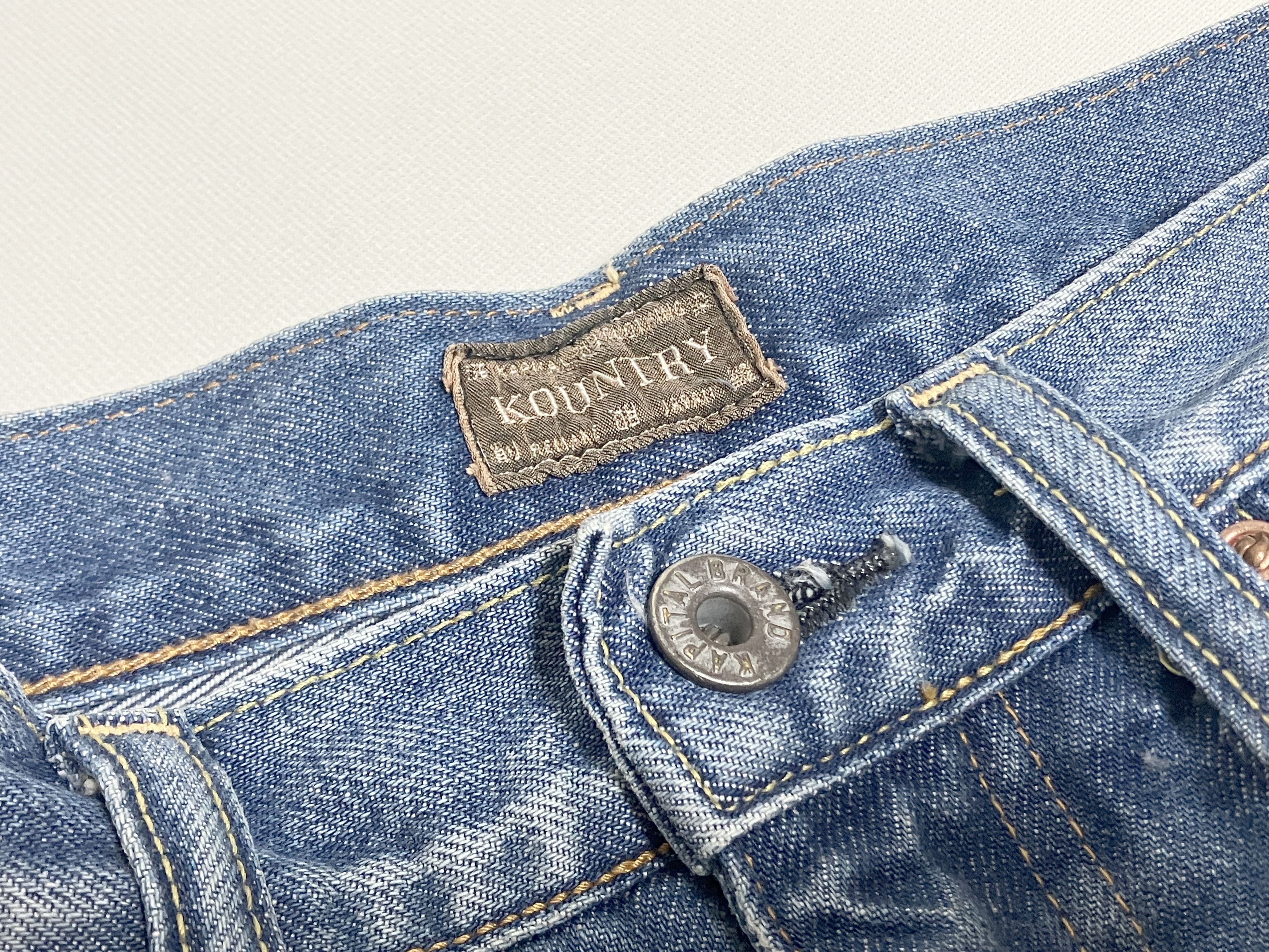 Kapital KAPITAL 14oz denim shorts short pants bone Skeleton indigo Size US 36 / EU 52 - 6 Thumbnail