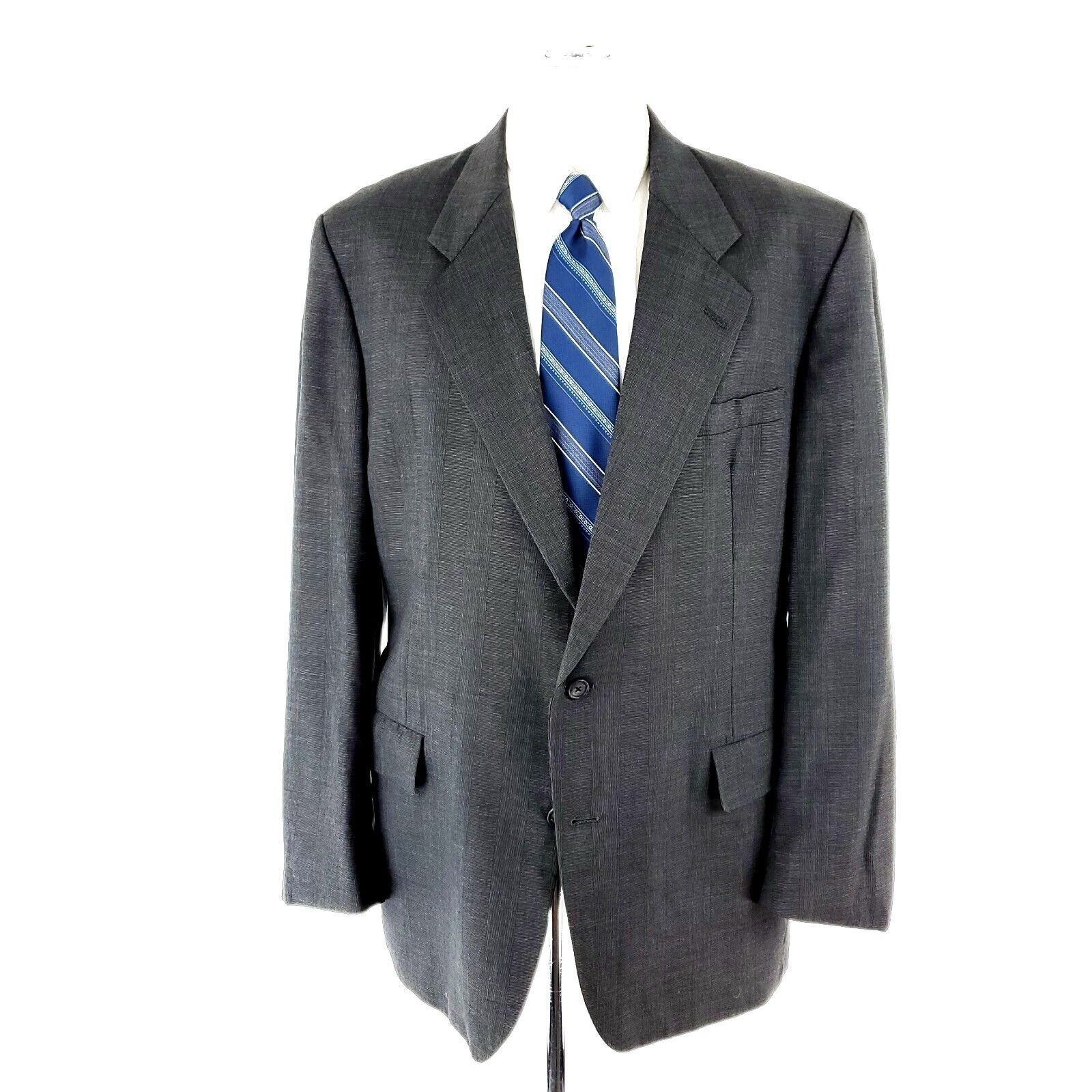 Hart Schaffner Marx Hart Schaffner Marx Silver Trumpeter Wool 2 Button Blazer 44 Size 44R - 3 Thumbnail