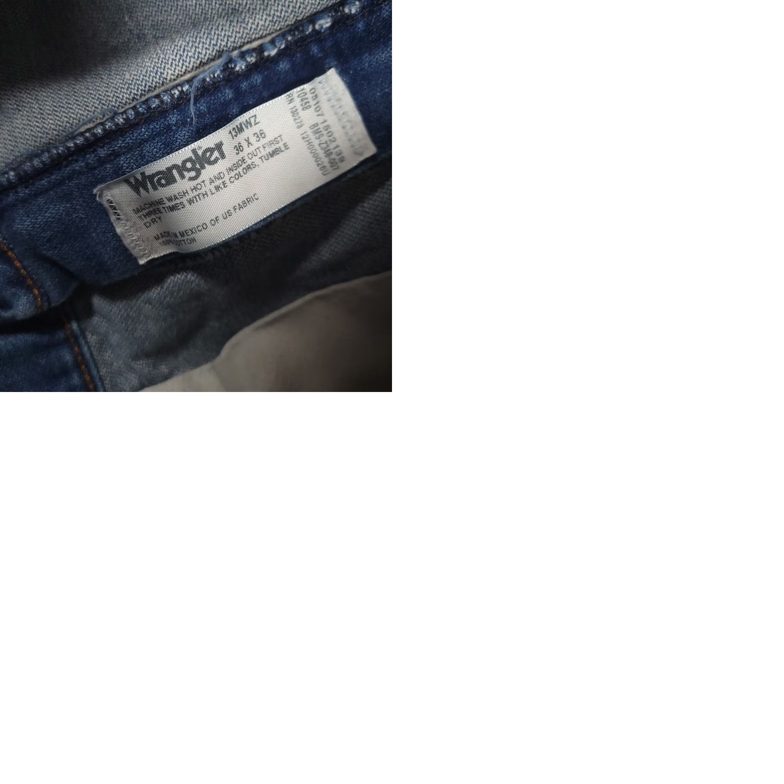 Wrangler VINTAGE Wrangler 13MWZ Cowboy Cut Jeans Mens 36X36 Denim Blue Straight Leg Mens Regular Waist 34 36 Inseam 36 Size US 36 / EU 52 - 9 Thumbnail