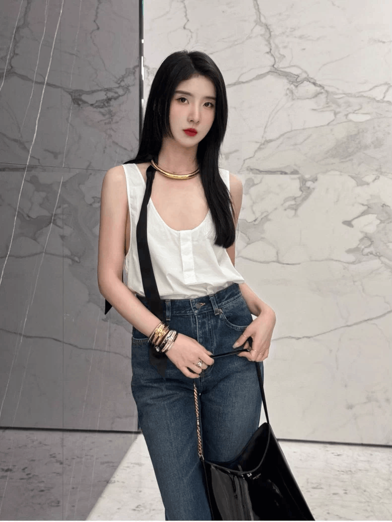 Saint Laurent Paris Saint Laurent Paris Dark Blue Straight Leg Jeans Size US 28 / EU 44 - 8 Thumbnail