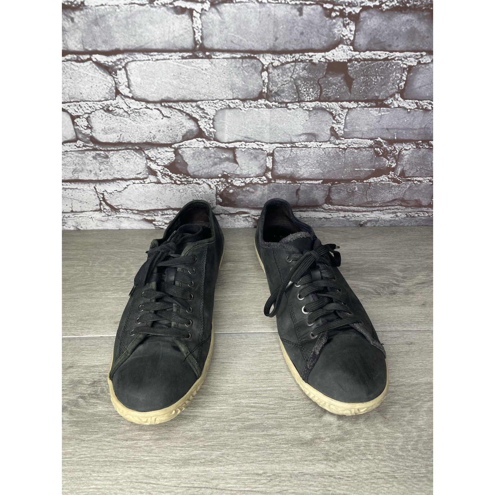 John Varvatos John Varvatos Hattan Black Leather Low Top Lace Sneakers Sho Size US 9 / EU 42 - 11 Thumbnail