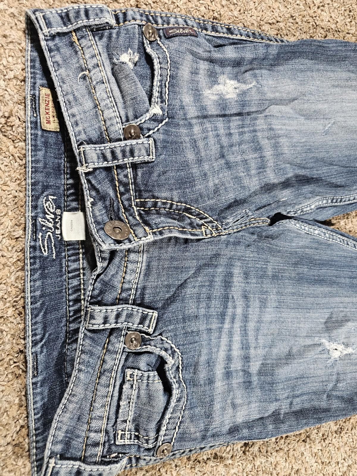 Silver Jeans Co. Silver Jeans Mckenzie Slim bootcut Womens 30x34 Flap Pockets Size 30" / US 8 / IT 44 - 2 Thumbnail
