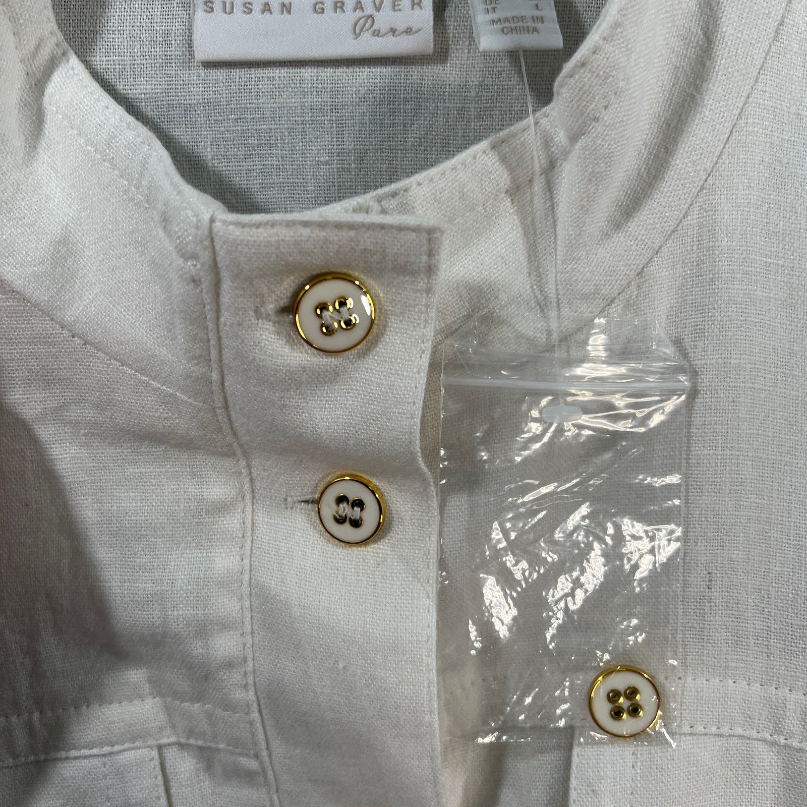 Other GRAVER Susan Graver Pure Linen Blend Jacket Size M / US 6-8 / IT 42-44 - 4 Thumbnail