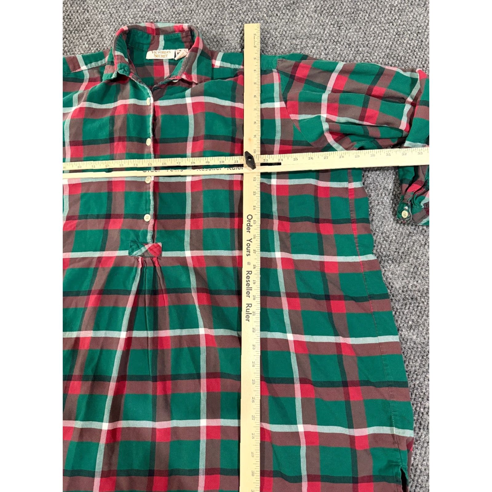 Victoria's Secret Victoria’s Secret blouse womens medium green red plaid vintage button front Size M / US 6-8 / IT 42-44 - 6 Thumbnail