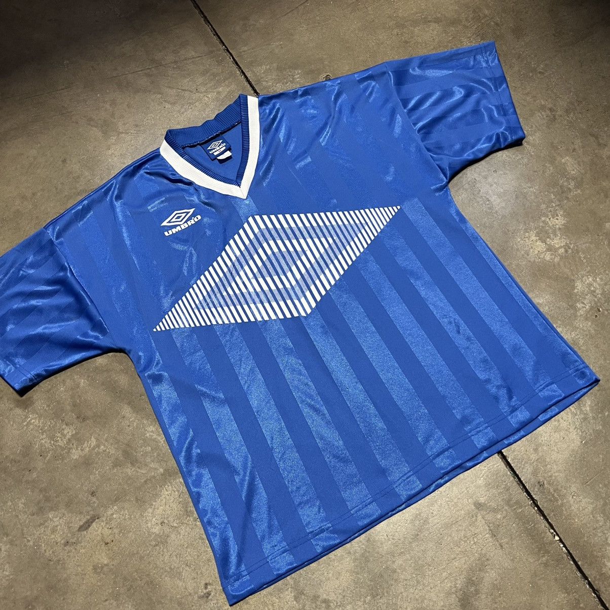 Umbro Vintage 90s Umbro Soccer Warm Up Jersey Practice USA Striped Size US M / EU 48-50 / 2 - 2 Thumbnail
