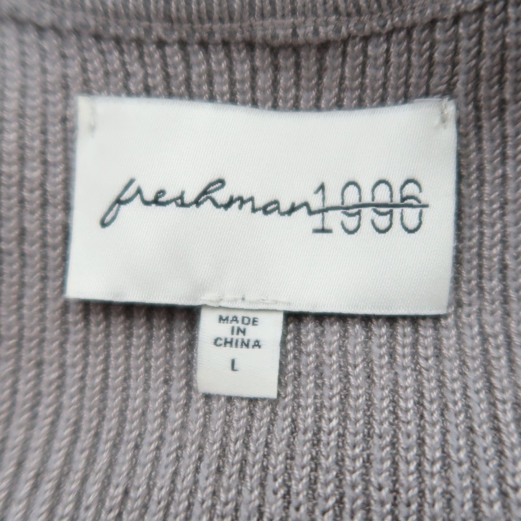 Vintage VINTAGE Freshman 1996 taupe grey ribbed knit sweater tank midi dress L Women Sleeveless Midi 46" Rayon Polyester Size L / US 10 / IT 46 - 5 Thumbnail