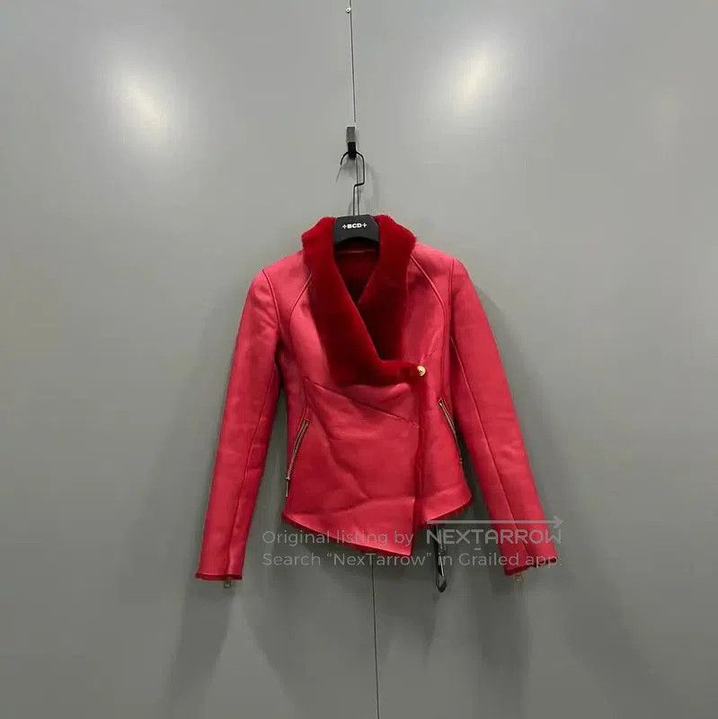Versace Versace Women's Red Leather Jacket . Size M / US 6-8 / IT 42-44 - 1 Thumbnail