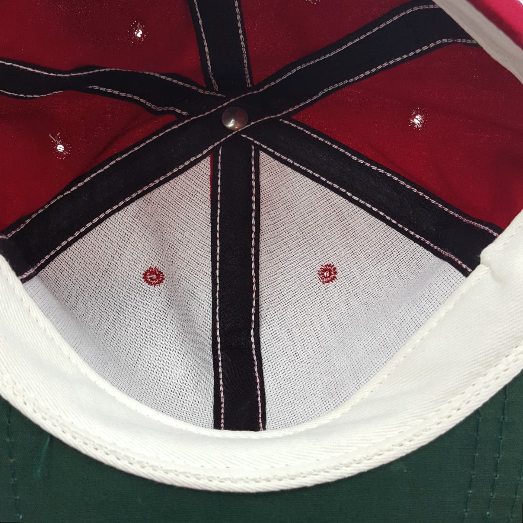 Vintage VINTAGE Town Talk Hat Baseball Cap Twill Red Adjustable Strap 90s Size ONE SIZE - 6 Thumbnail