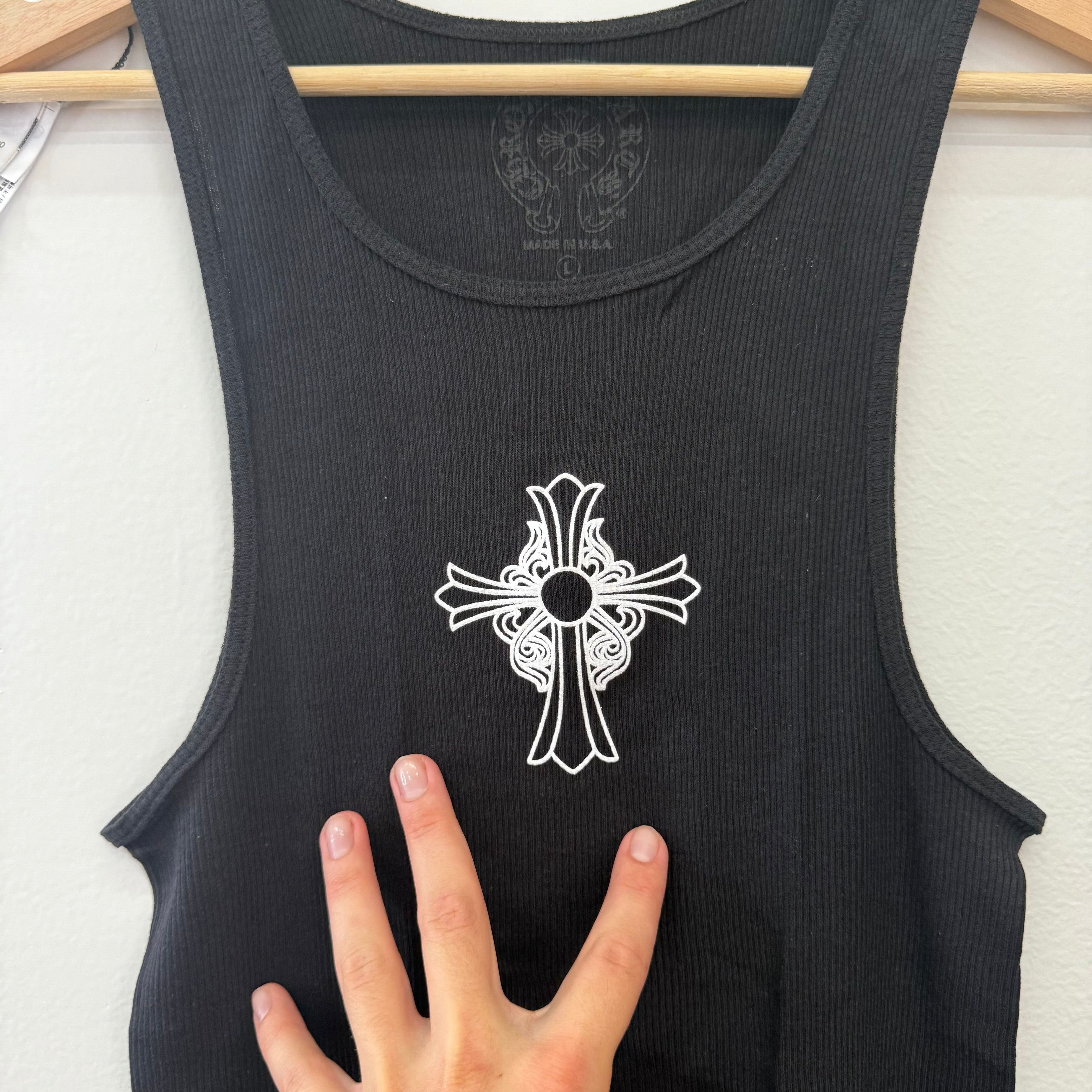 NEW Chrome Hearts Hairy Cross Tank Top - Size L