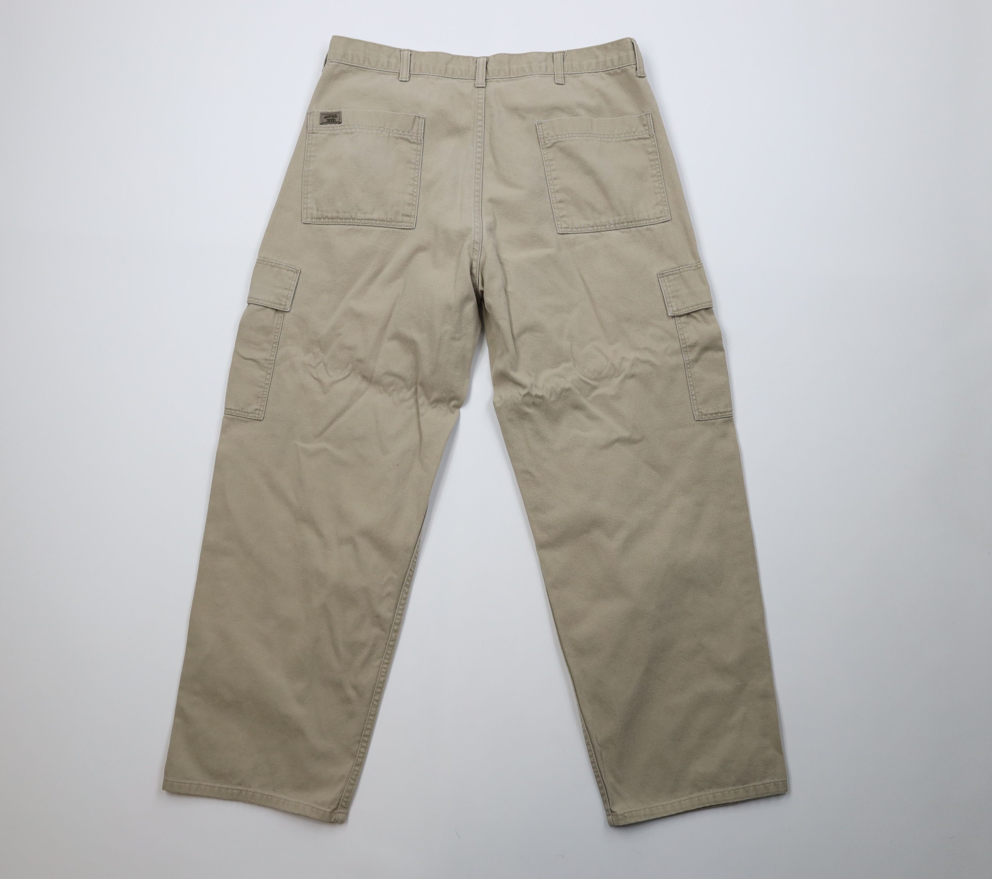 Wrangler Vintage 90s Y2K Wrangler Canvas Baggy Wide Leg Cargo Pants Size US 36 / EU 52 - 9 Thumbnail