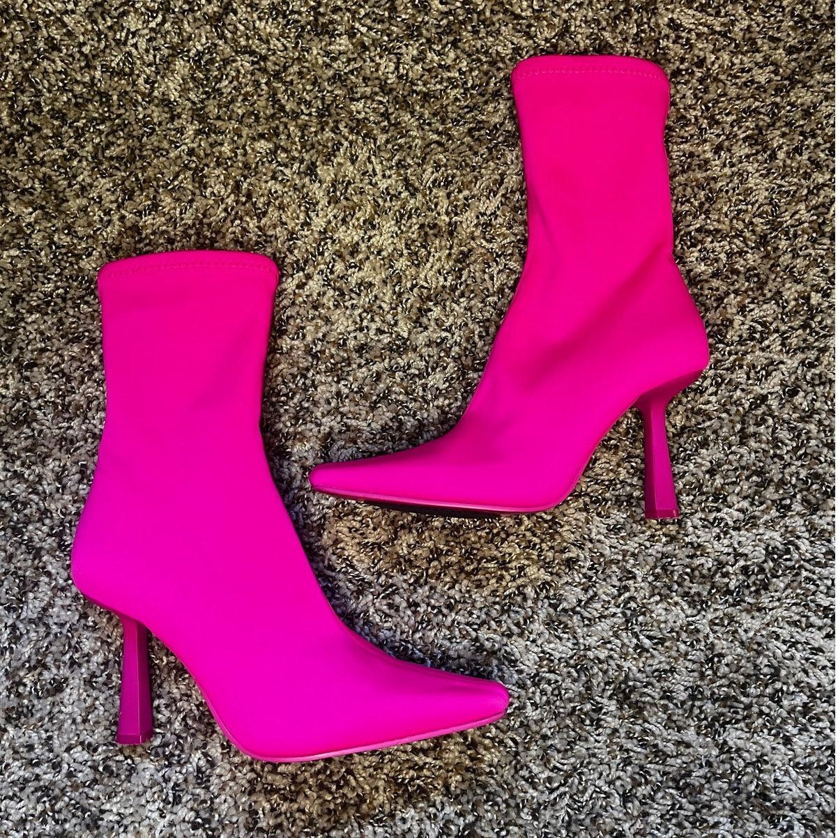 Steve Madden Steve Madden Vakay Mid-Calf Sock Booties Hot Pink Women 5.5M Size US 5.5 / IT 35.5 - 3 Thumbnail