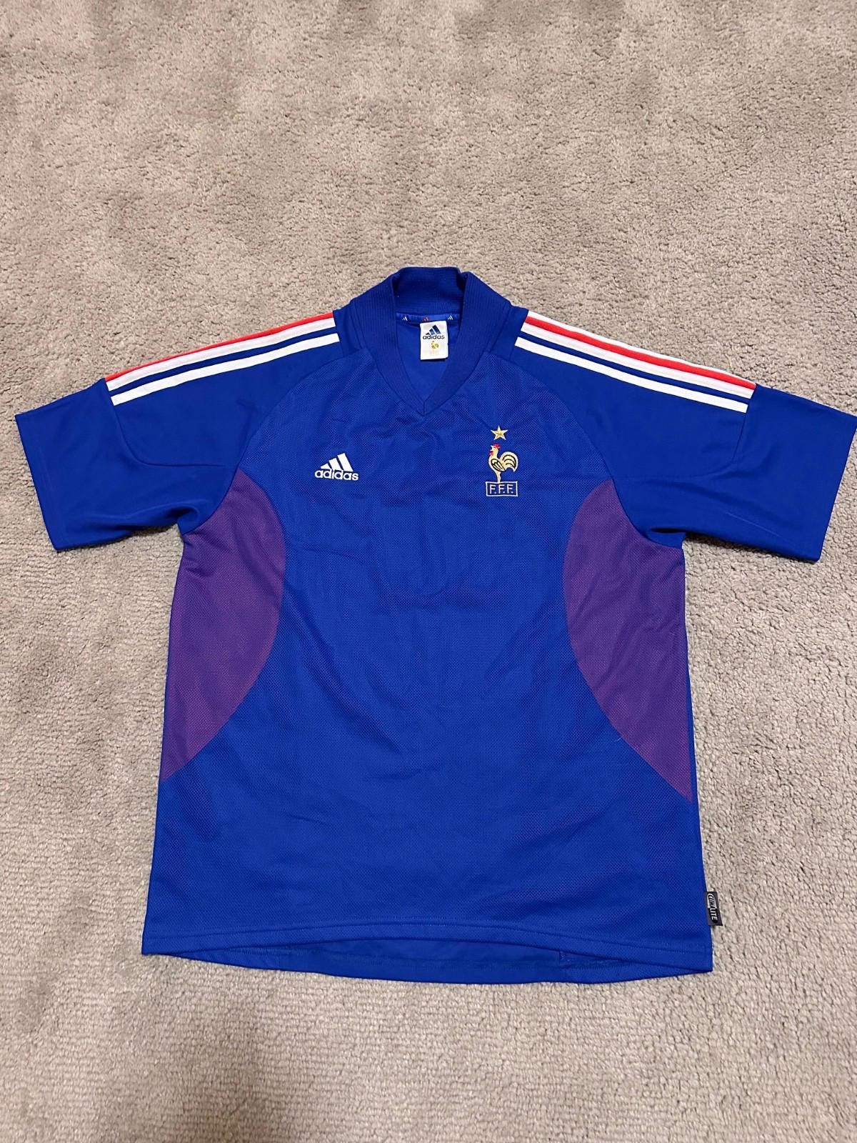 Adidas FRANCE NATIONAL TEAM 2002/2003 HOME FOOTBALL SHIRT ADIDAS Size US L / EU 52-54 / 3 - 1 Thumbnail