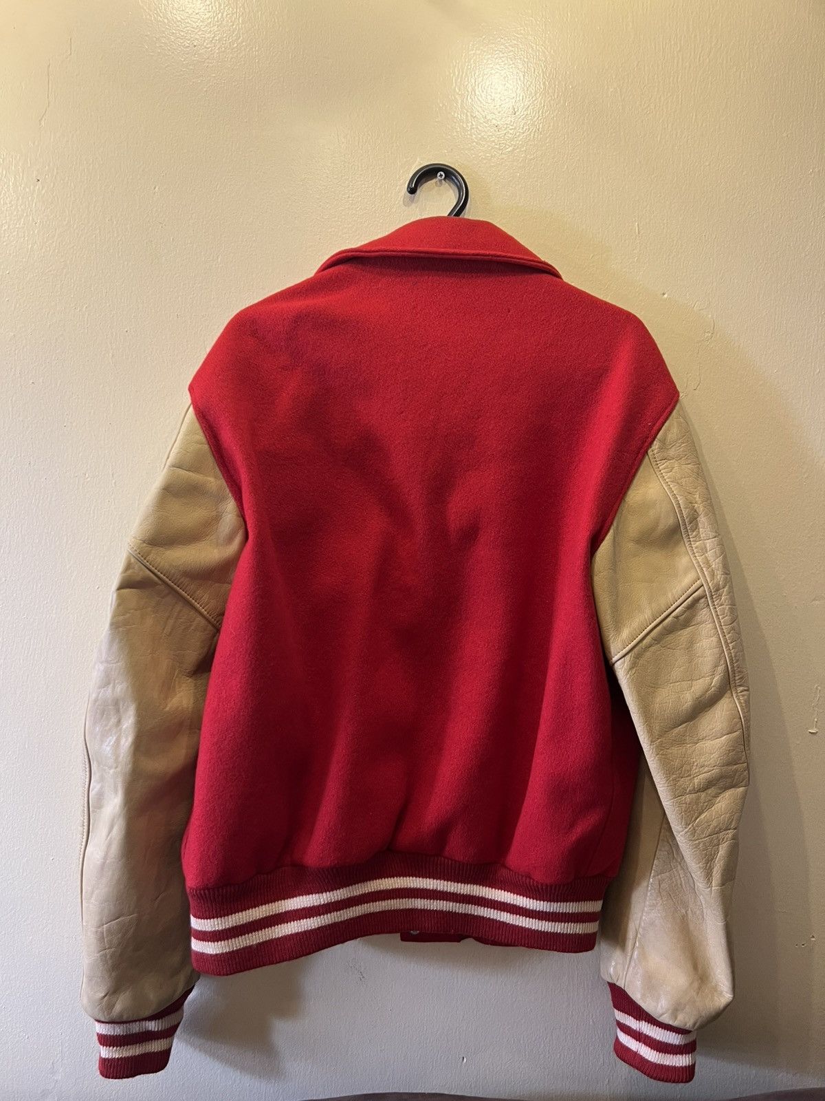 Other Vintage 1960s Varsity Jacket - Deep Red Size US L / EU 52-54 / 3 - 5 Thumbnail
